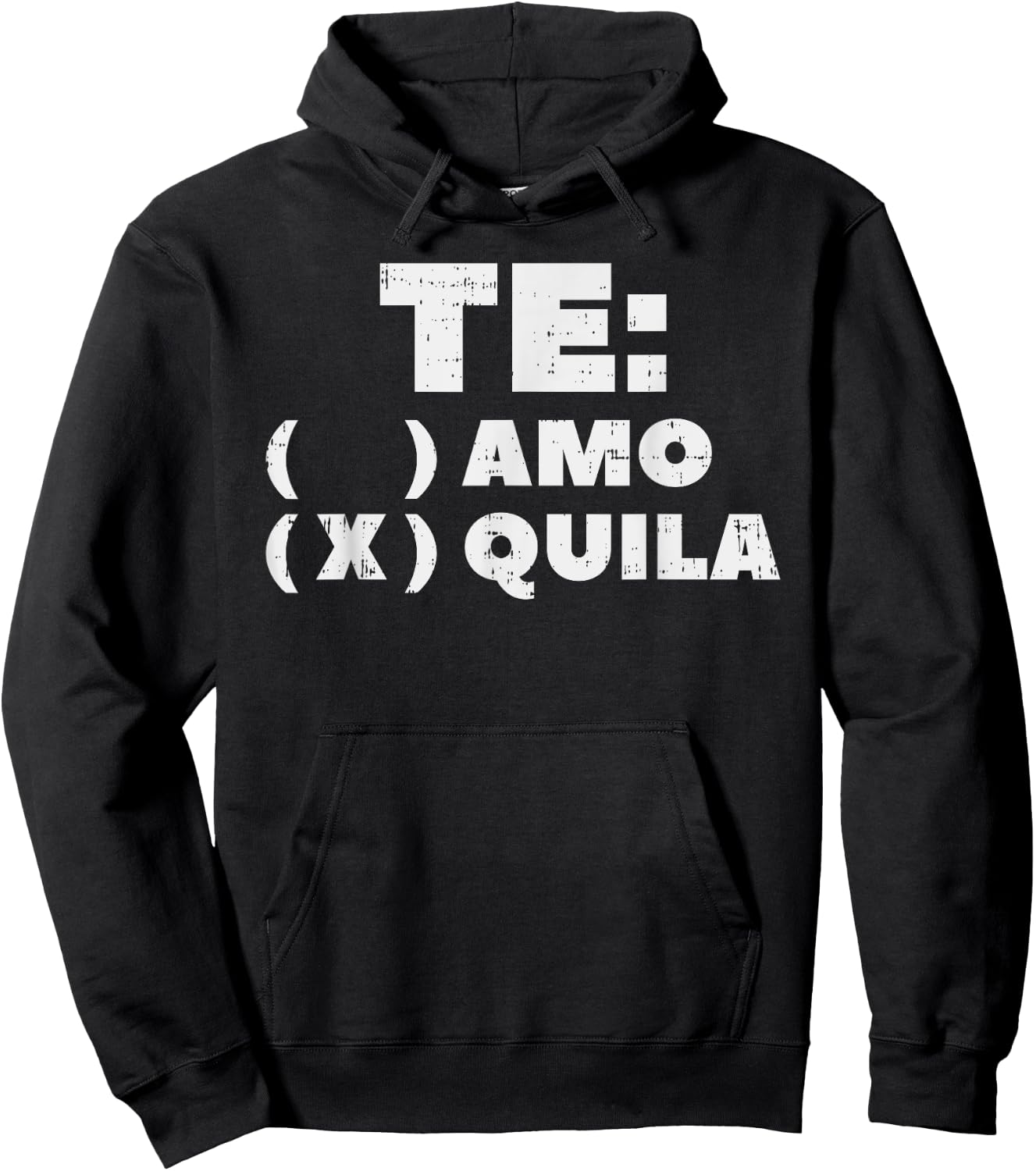 Te Amo Tequila Funny Mexican Fiesta Party Drinking Pub Hoodie - Hoodie | Black