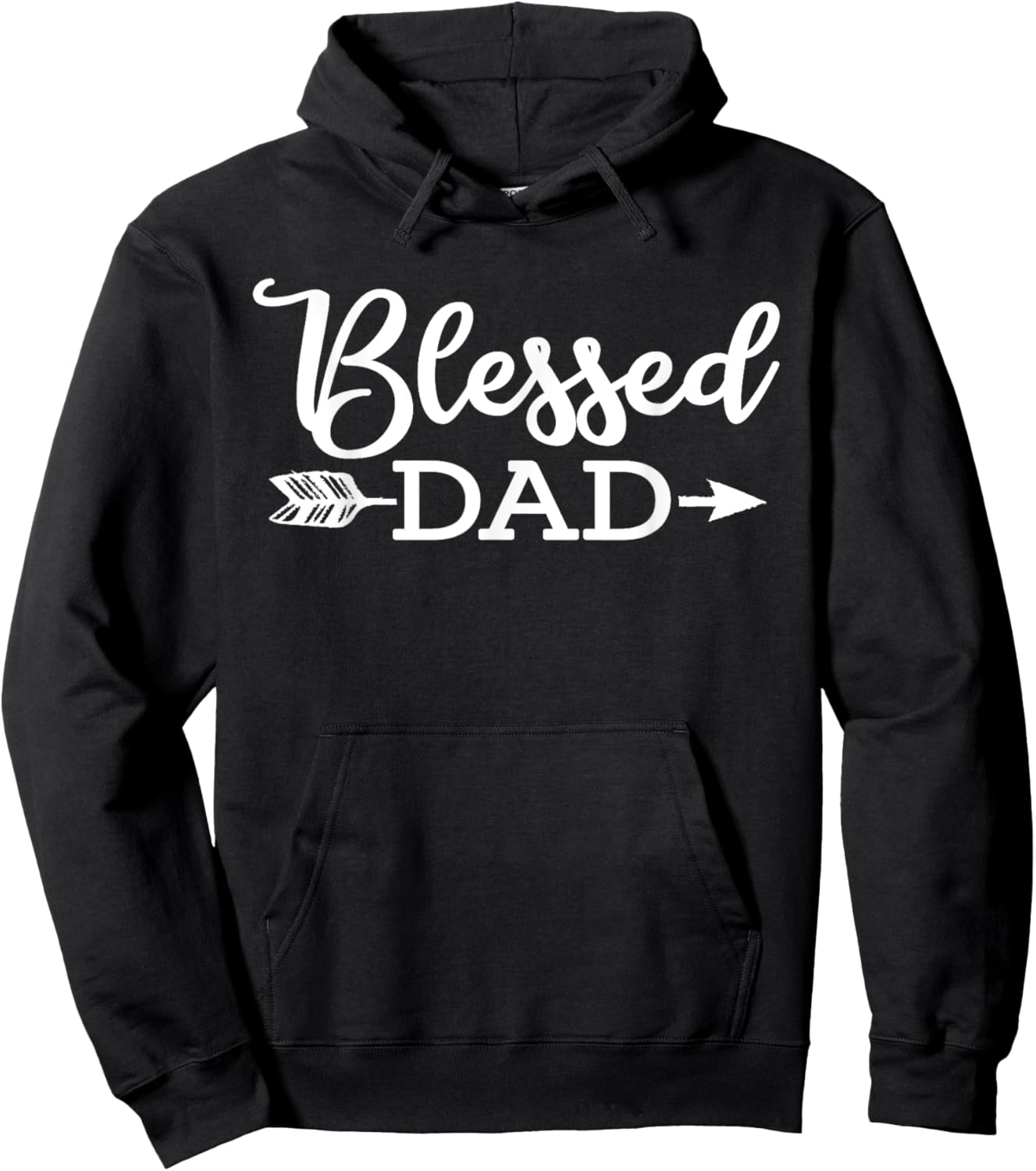 Blessed Dad Religious Jesus Christian Faith Church Papa Gift Hoodie - Hoodie | Black