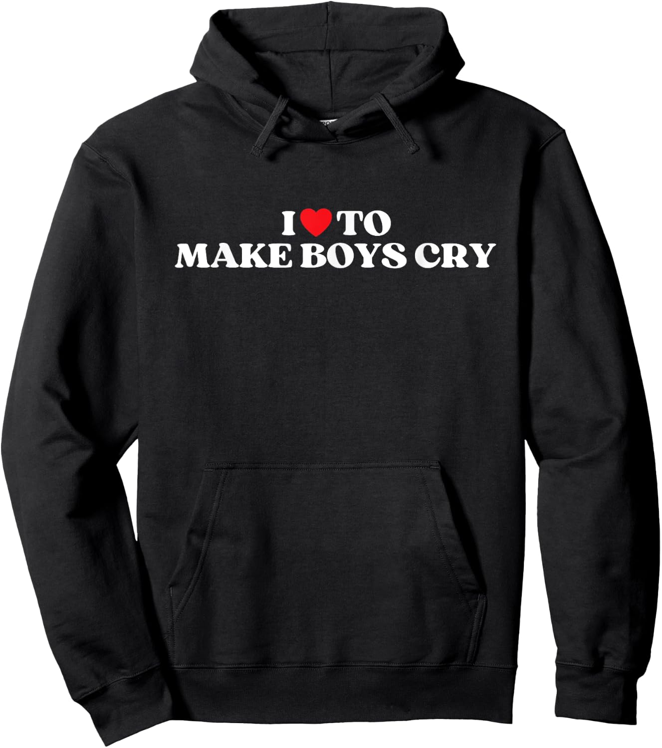 I Heart To Make Boys Cry Funny Red Heart Love Girls Hoodie - Hoodie | Black