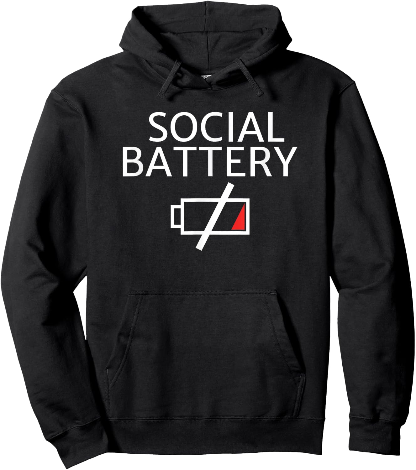 My social battery is low for an introvert Hoodie - Hoodie | Black
