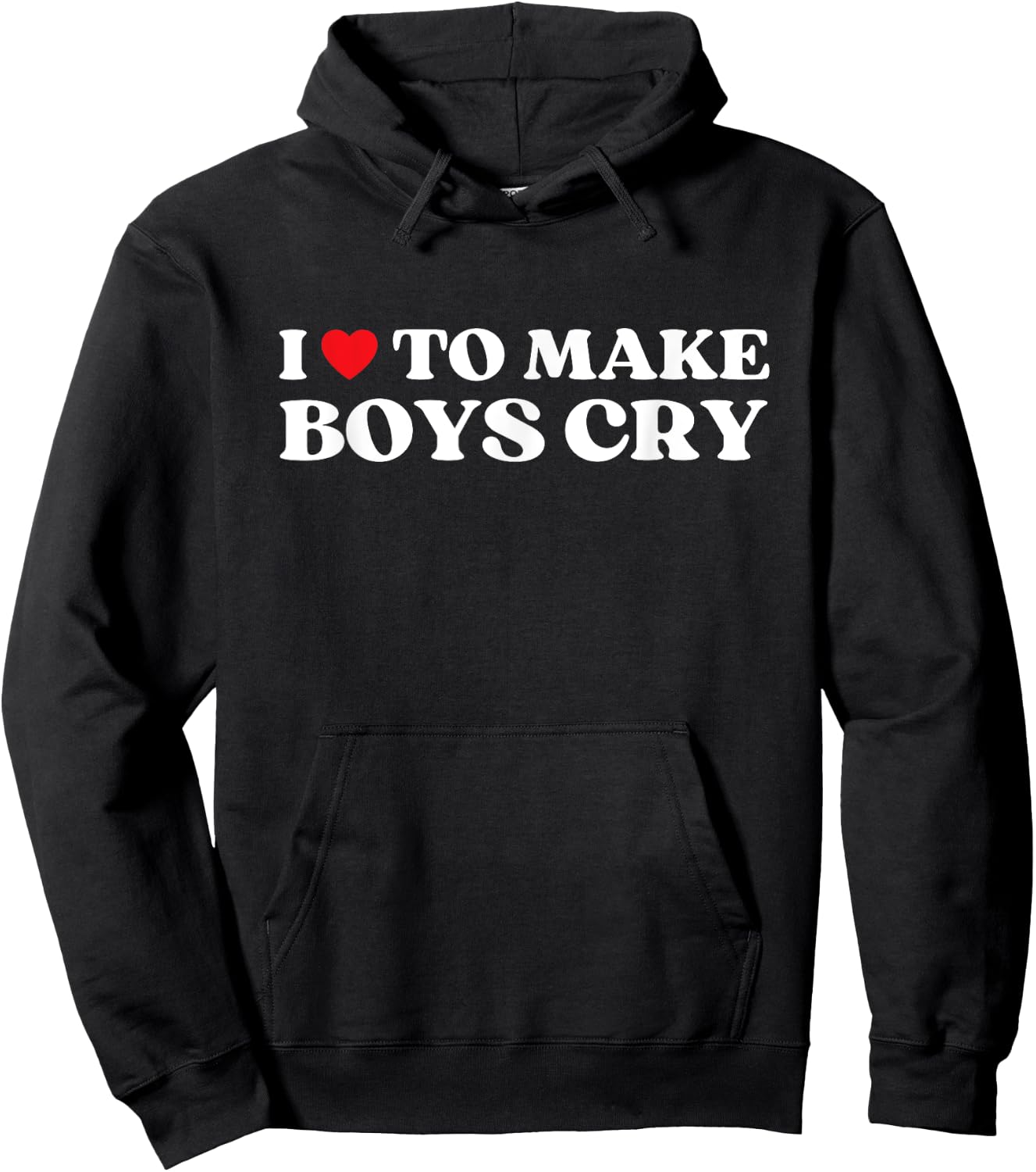 I Heart To Make Boys Cry Funny Red Heart Love Girls Hoodie - Hoodie | Black