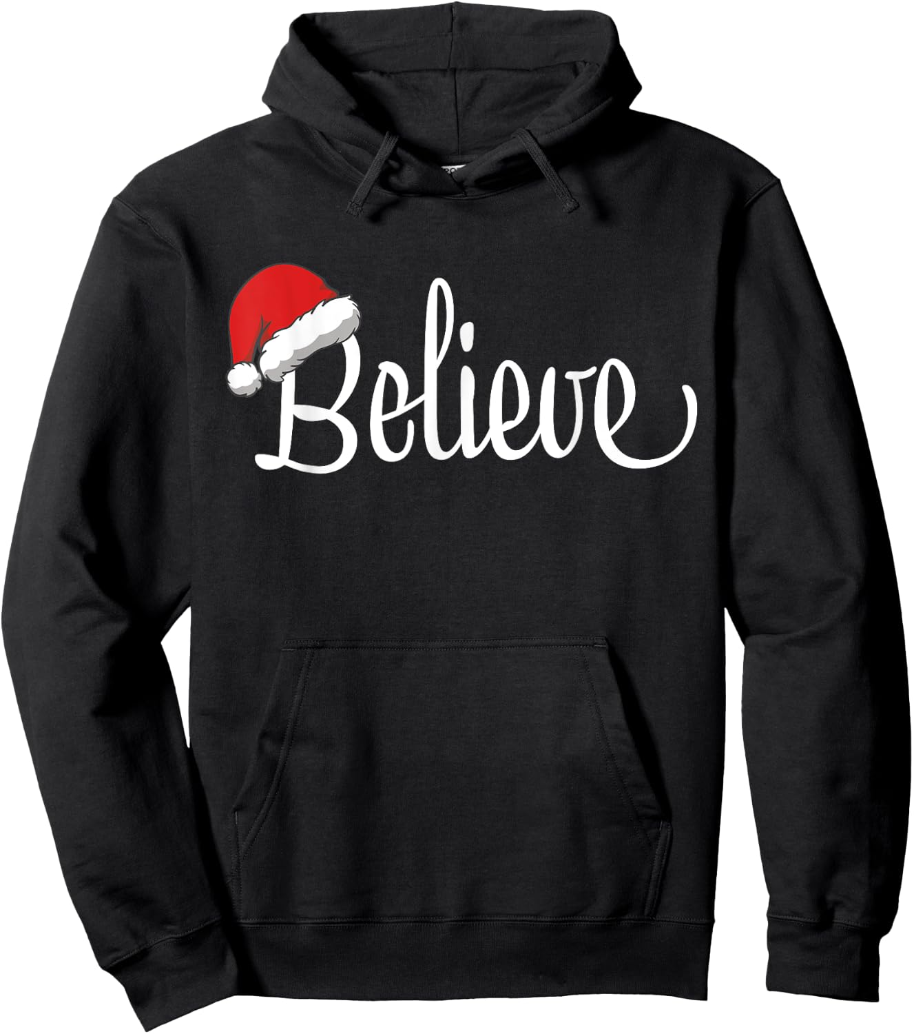 Christian Believe Christmas XMAS Pajama Men Women Kids Boys Hoodie - Hoodie | Black