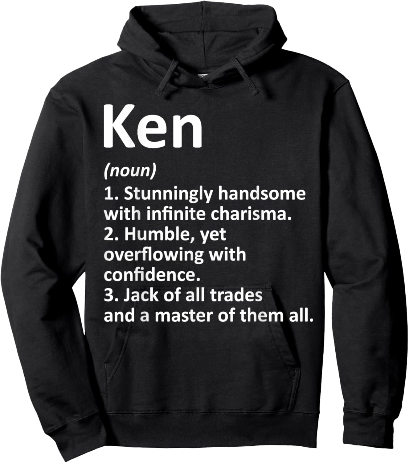 KEN Definition Personalized Name Funny Birthday Gift Hoodie - Hoodie | Black