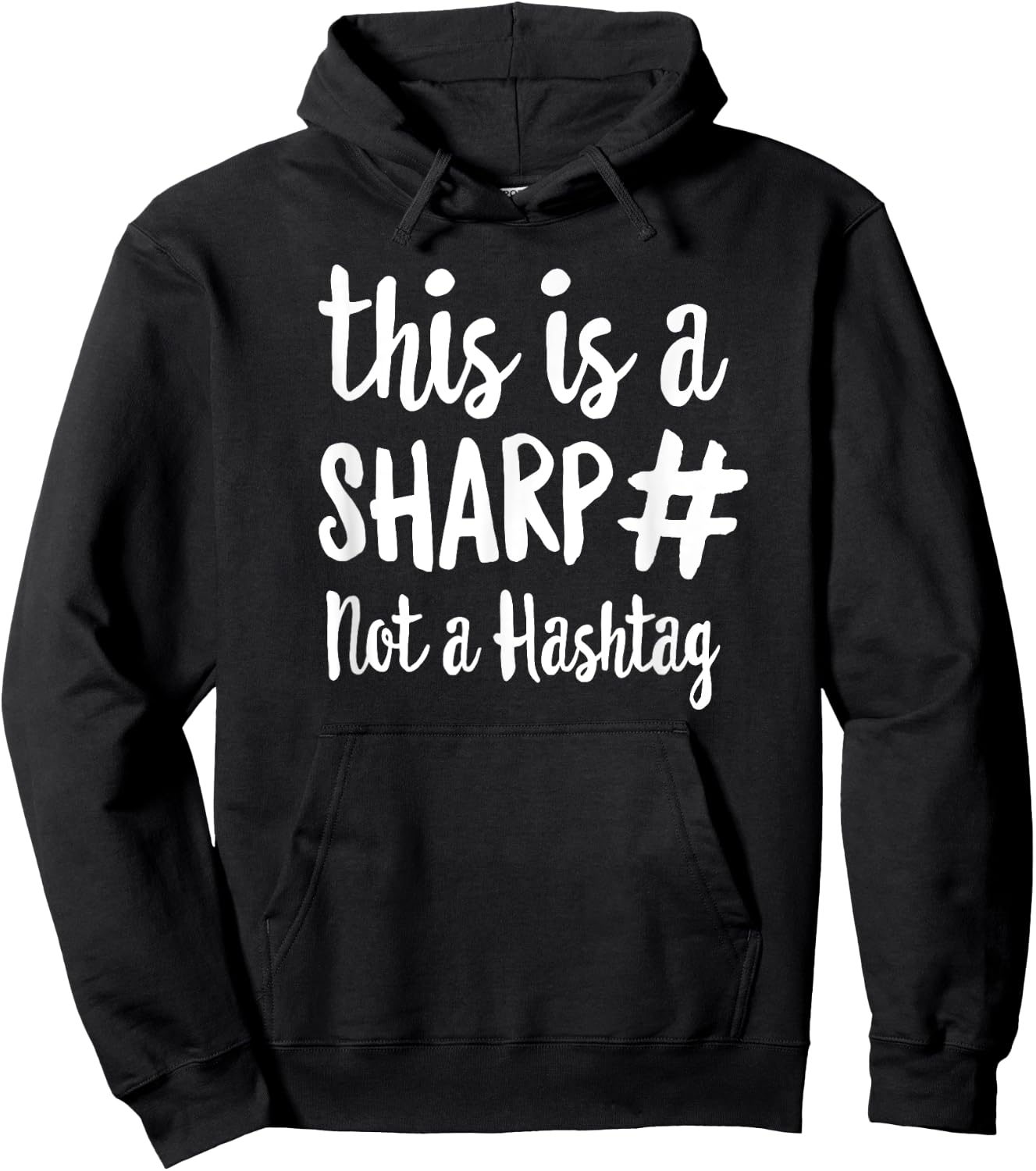 This Is A Sharp Not A Hashtag Teacher Gift Women Girls Kids Hoodie - Hoodie | Black