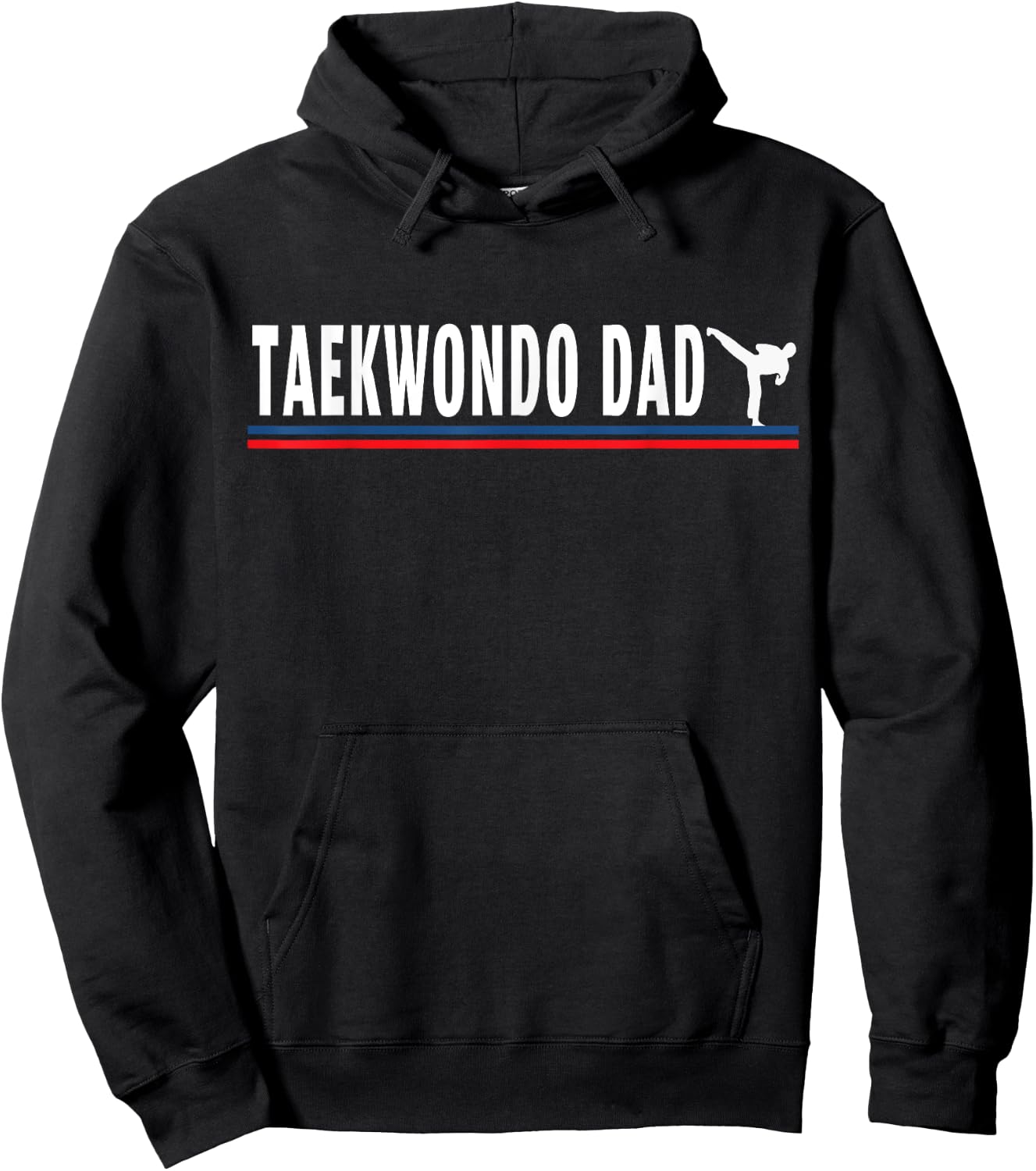 Taekwondo Dad American USA Flag Taekwondo Lover 2026 Hoodie - Hoodie | Black