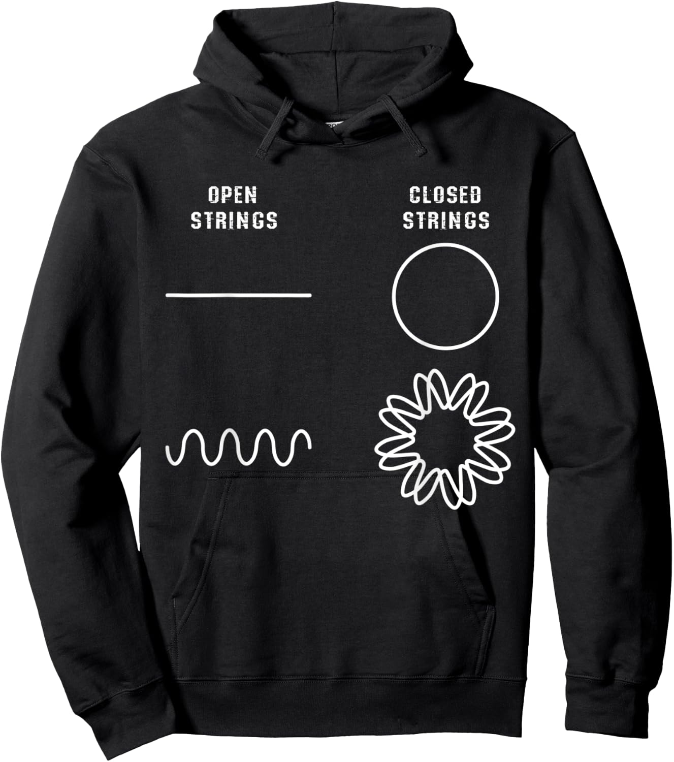 String Theory Strings - Neutrinos Open String Bran Physics Hoodie - Hoodie | Black