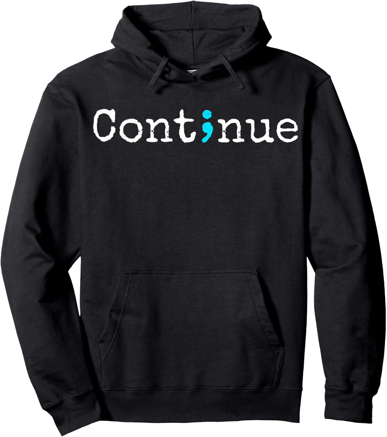 Semicolon Mental Health & Suicide Prevention Awareness Hoodie - Hoodie | Black