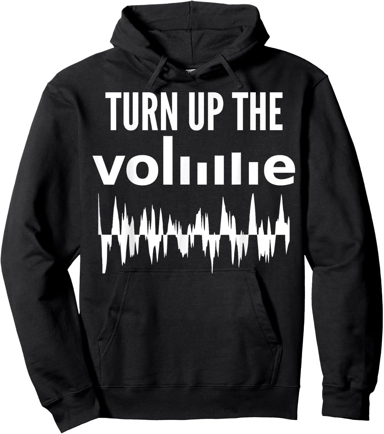 Turn Up The Volume - Funny Music Lover Hoodie - Hoodie | Black