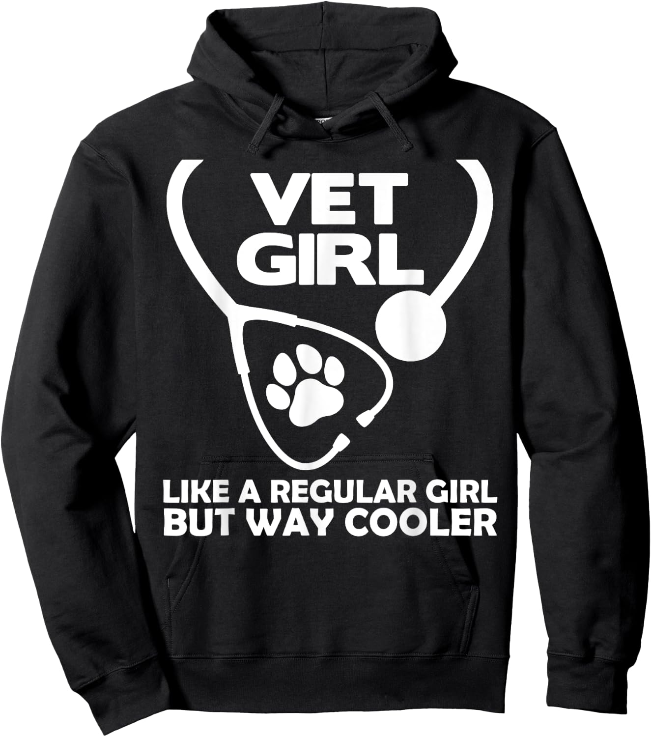 Funny Veterinary Technician Women Girls Female Vet Assistant Hoodie - Hoodie | Black