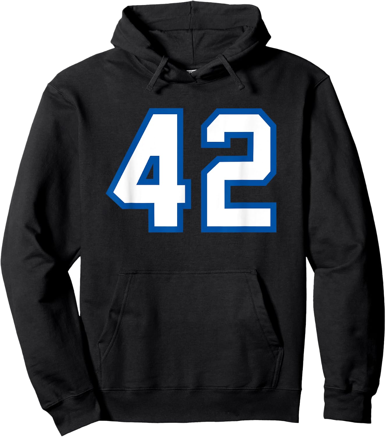 Number #42 Sport White Blue Number Hoodie - Hoodie | Black