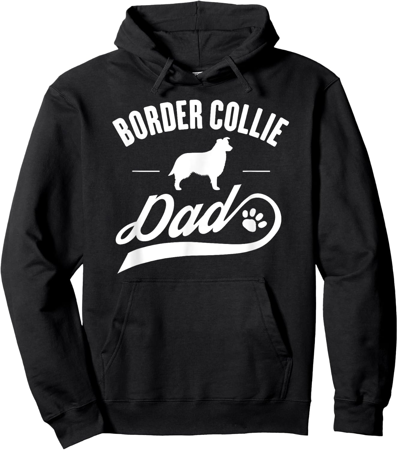 Border Collie Dad - Dog Owner Lover Women Girls Kids Hoodie - Hoodie | Black