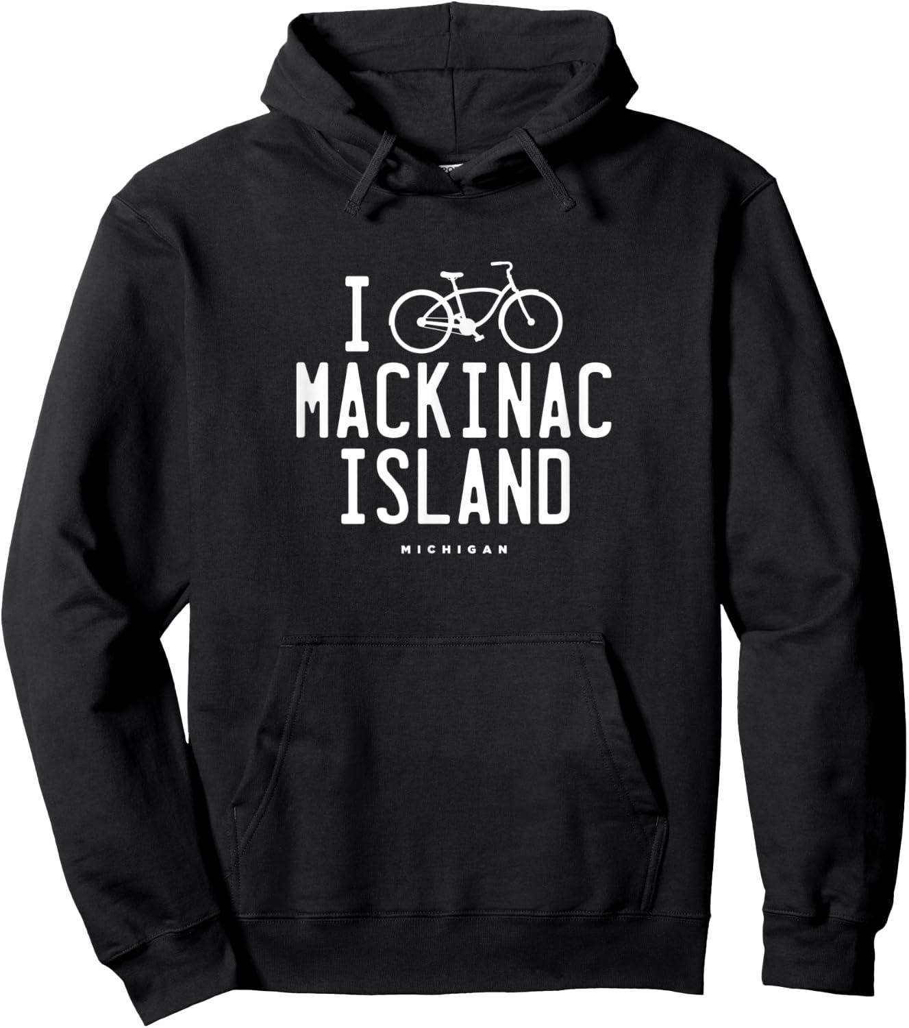 I Love Biking Mackinac Island Michigan Hoodie - Hoodie | Black