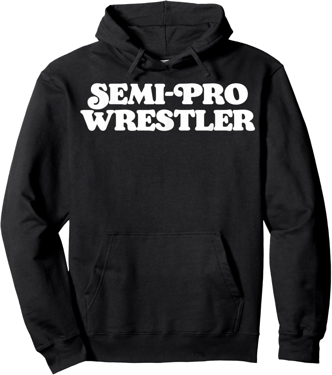 Semi-Pro Wrestler Funny Vintage Backyard Wrestling Retro Hoodie - Hoodie | Black