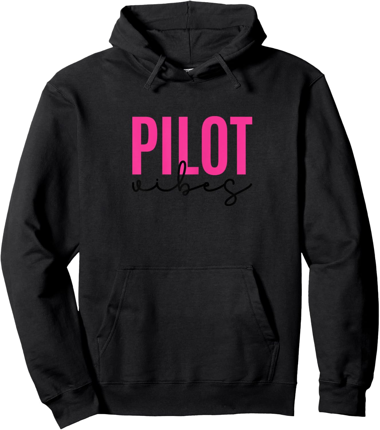 Female Pilot Vibes Funny Aviation Hoodie - Hoodie | Black