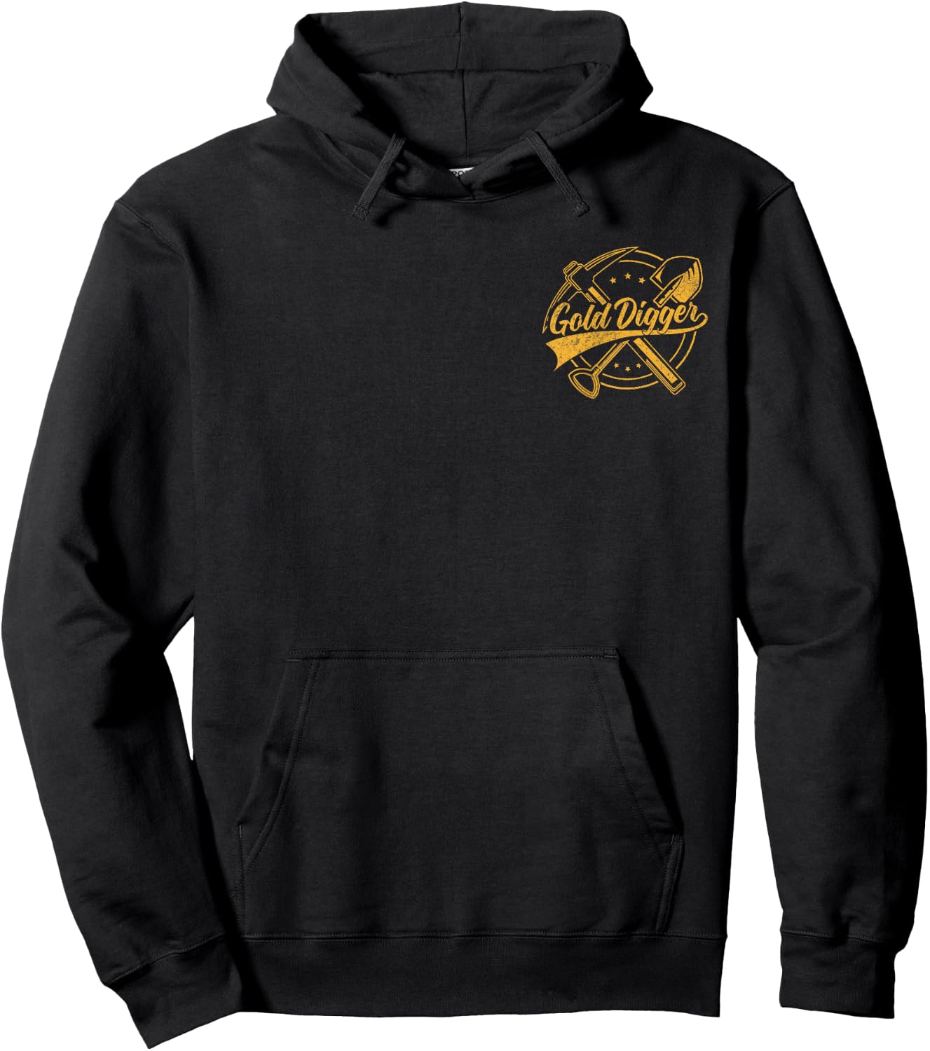 Golden Batch Crossing Pick Breast Pocket for Gold Digger Hoodie - Hoodie | Black
