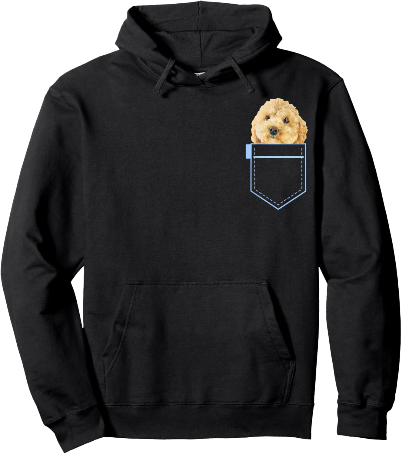 Poochon in pocket Puppy Dog Lover Cute Poodle cross gift Hoodie - Hoodie | Black