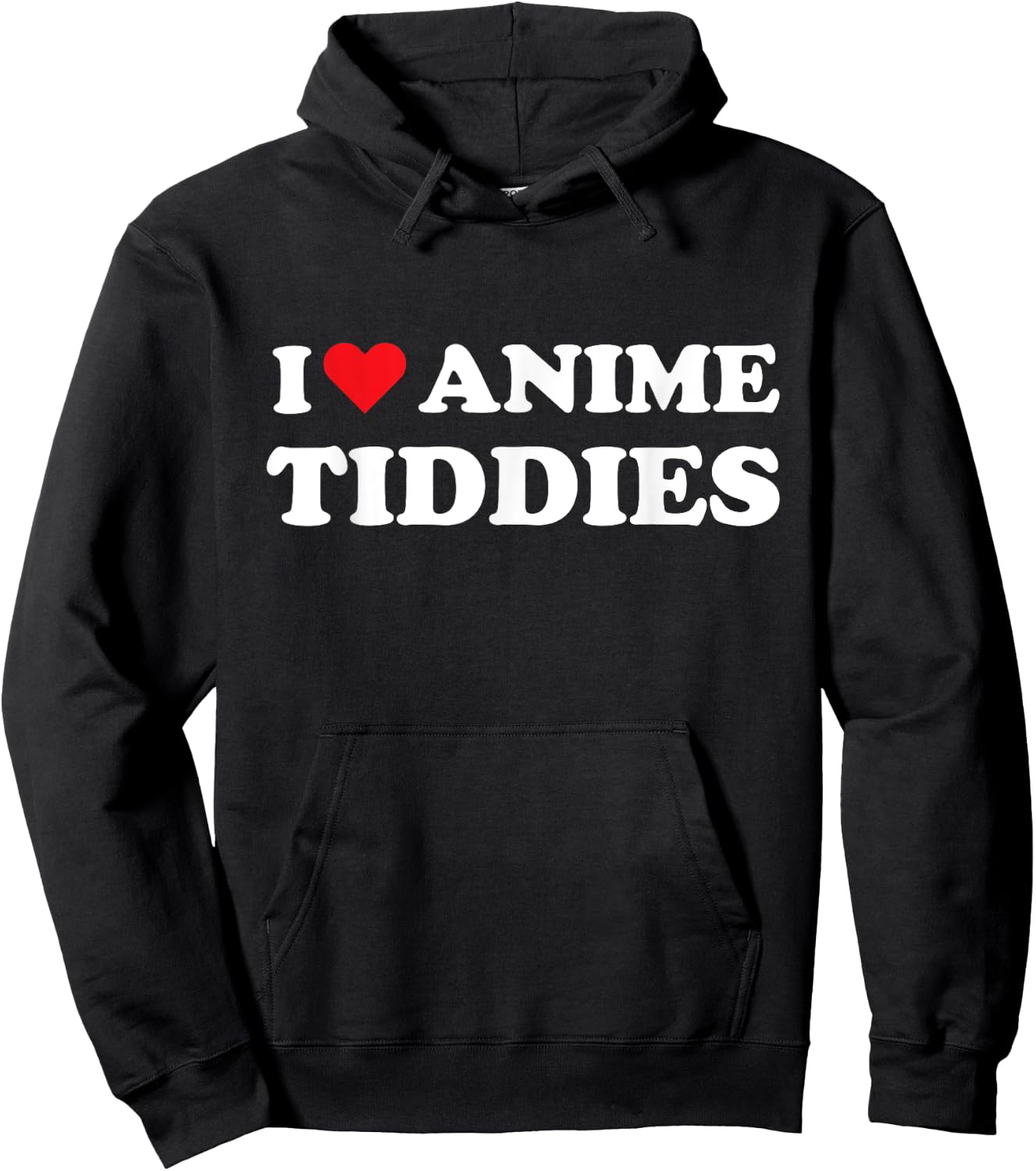 I Love Anime Tiddies Titties Funny Mega Milk Oppai Meme Hoodie - Hoodie | Black