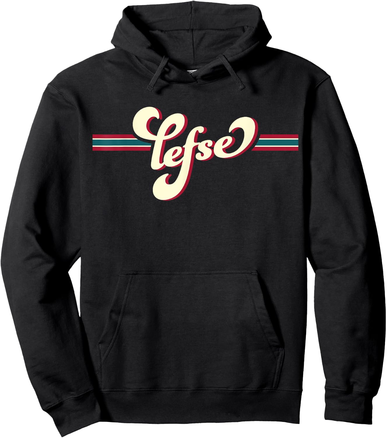 Lefse Norwegian Flag Vintage Stripes Hoodie - Hoodie | Black