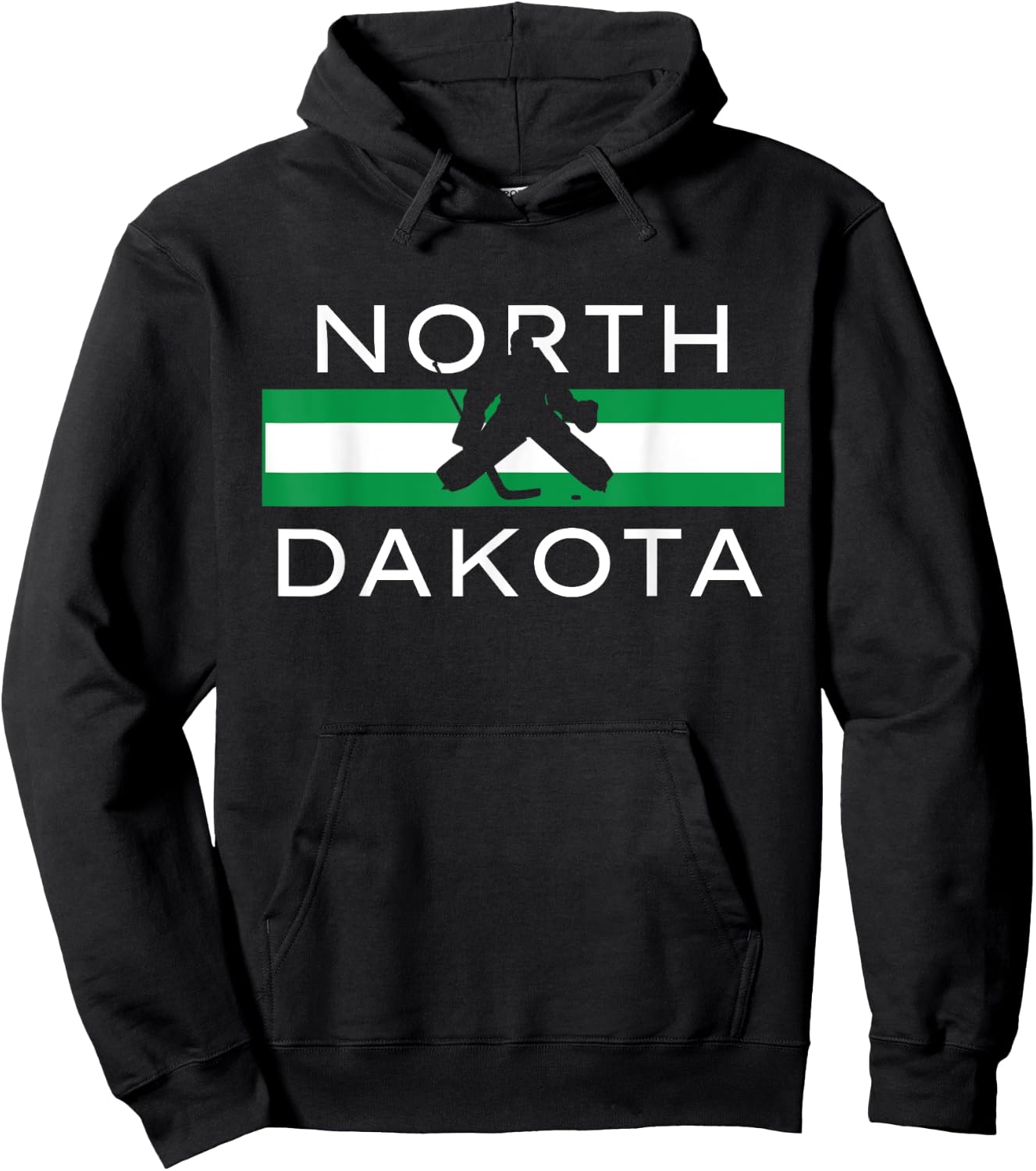 North Dakota Goalie Ice Hockey Player Coach Team State Gift Hoodie - Hoodie | Black