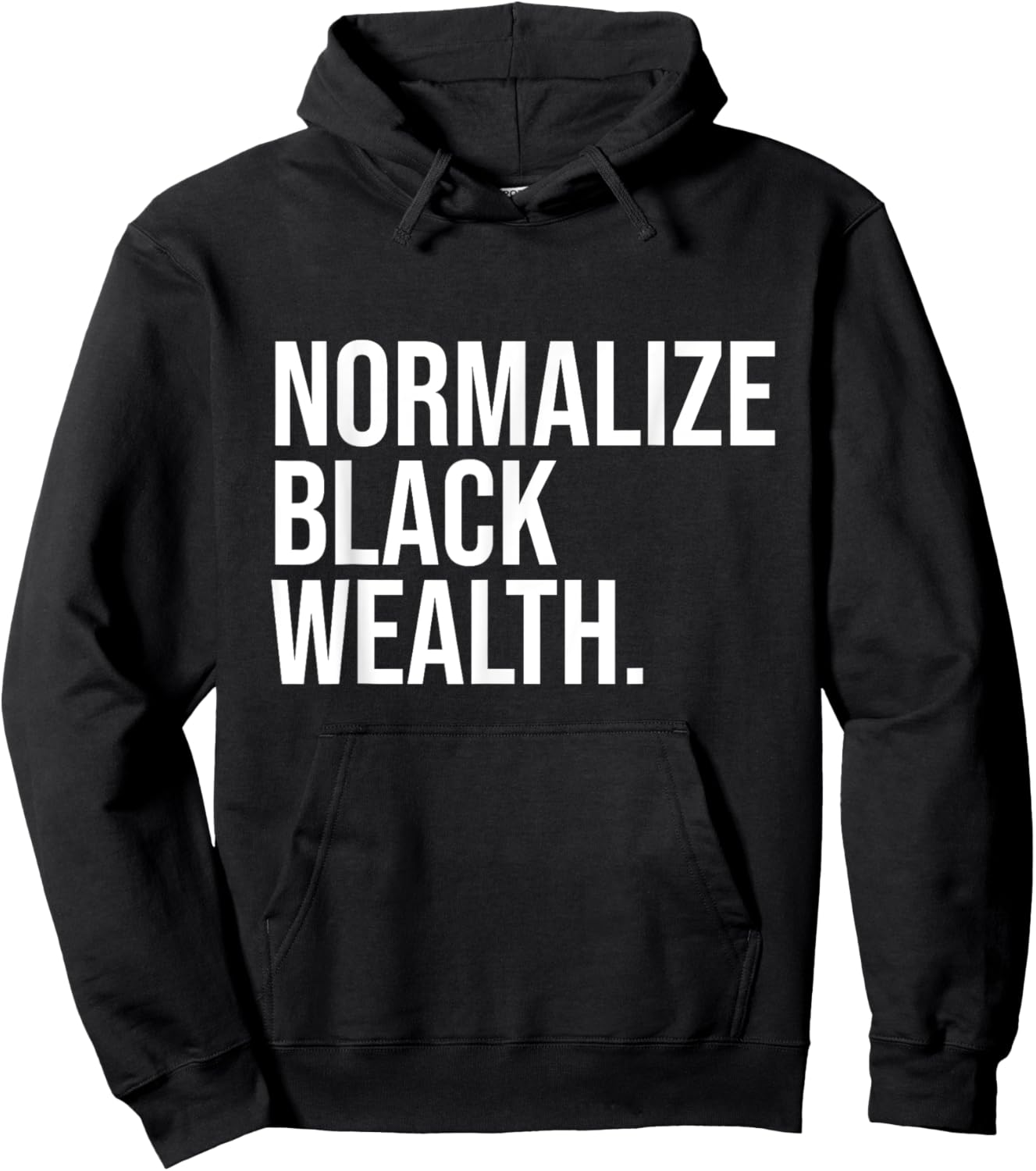 Normalize Black Wealth Uplifting Finance Culture Positivity Hoodie - Hoodie | Black