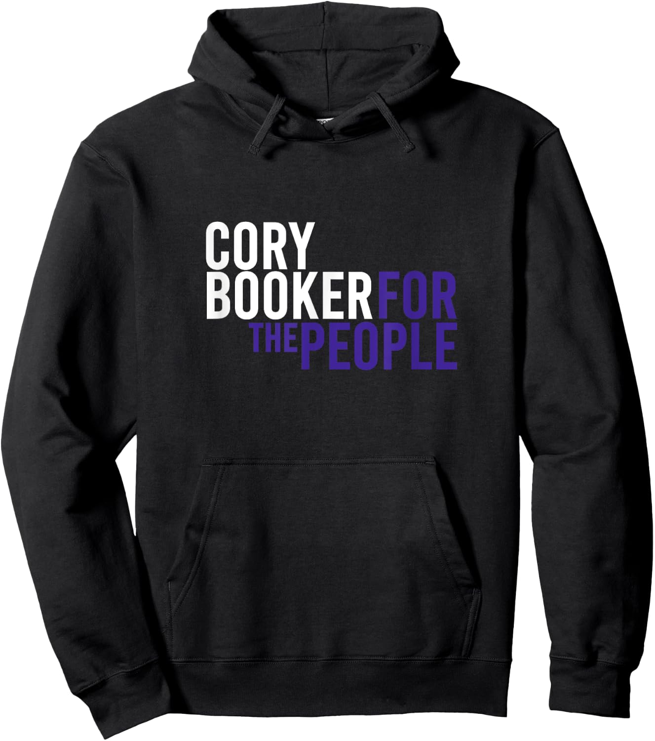 Cory Booker For The People | 2024 Liberal Democrat USA Hoodie - Hoodie | Black