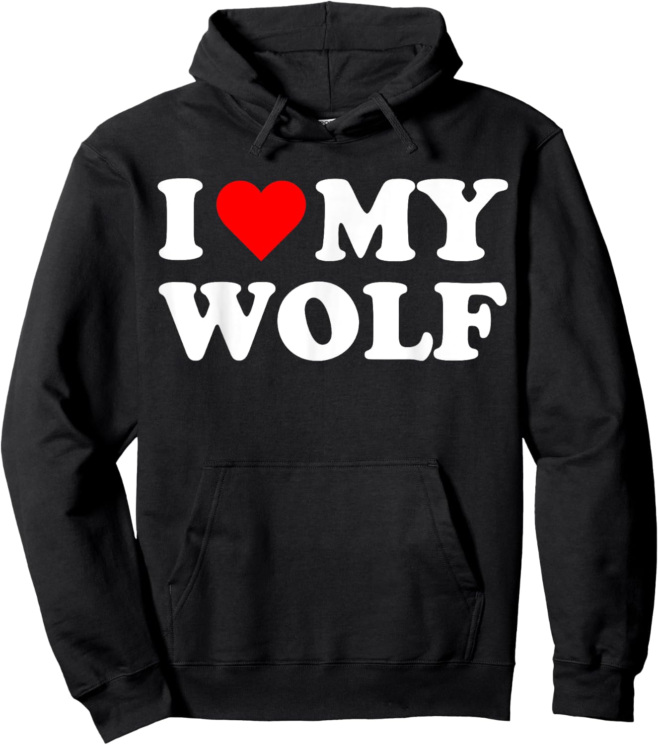 I Heart My Wolf I love my Wolves Cute Funny Pet Owner Hoodie - Hoodie | Black