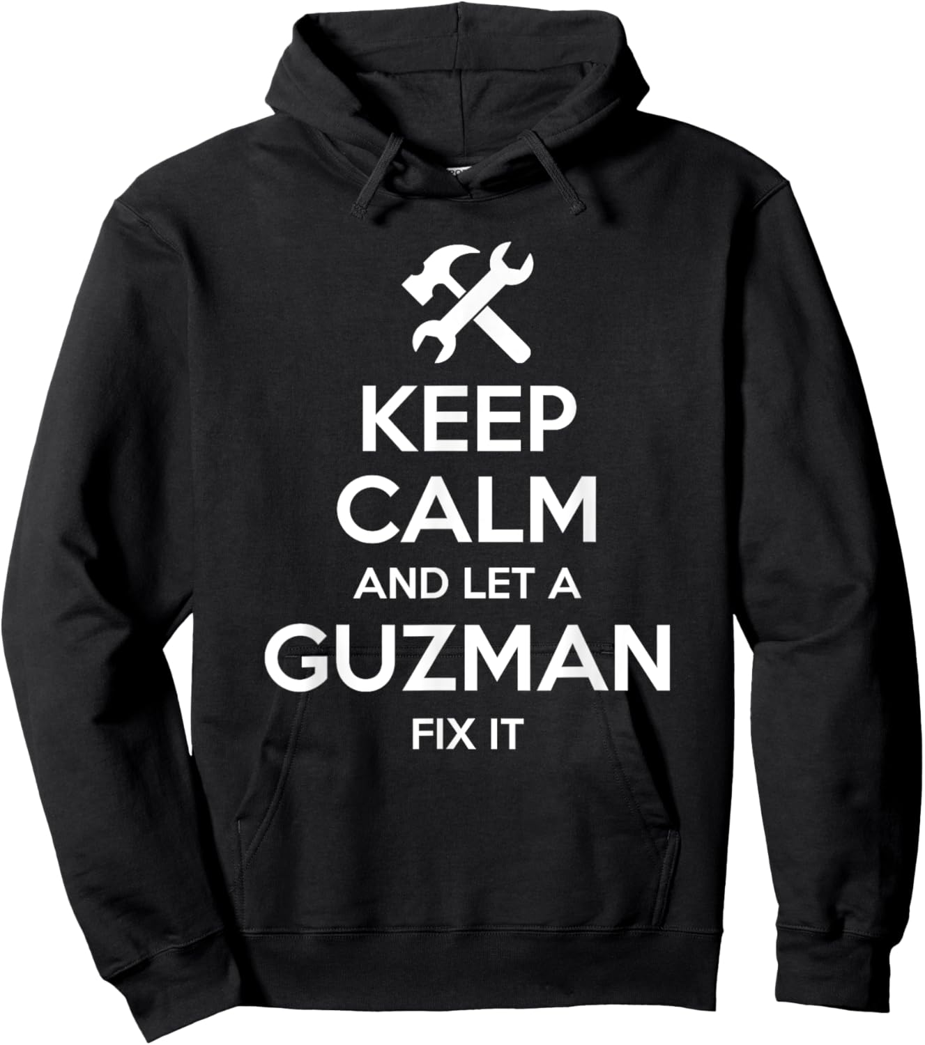GUZMAN Funny Surname Birthday Family Tree Reunion Gift Hoodie - Hoodie | Black