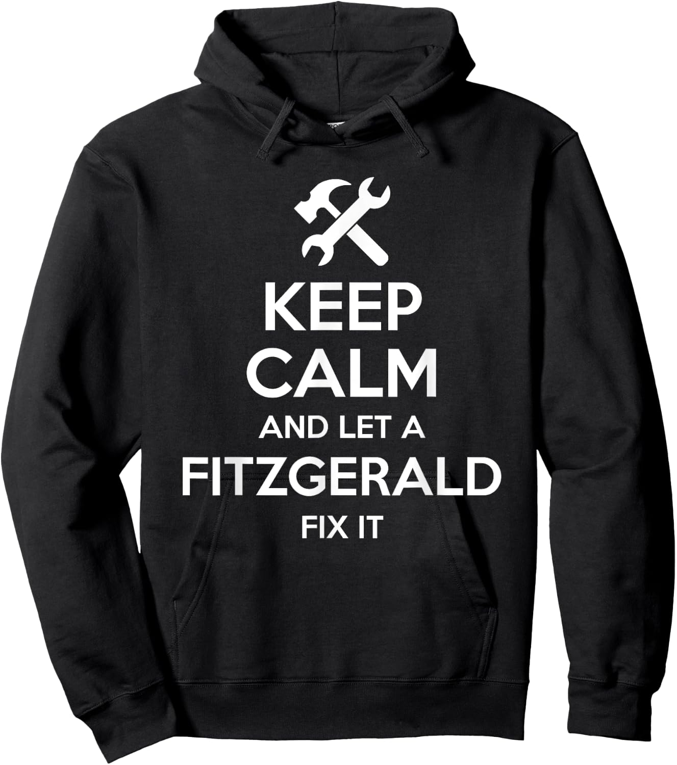 FITZGERALD Funny Surname Birthday Family Tree Reunion Gift Hoodie - Hoodie | Black