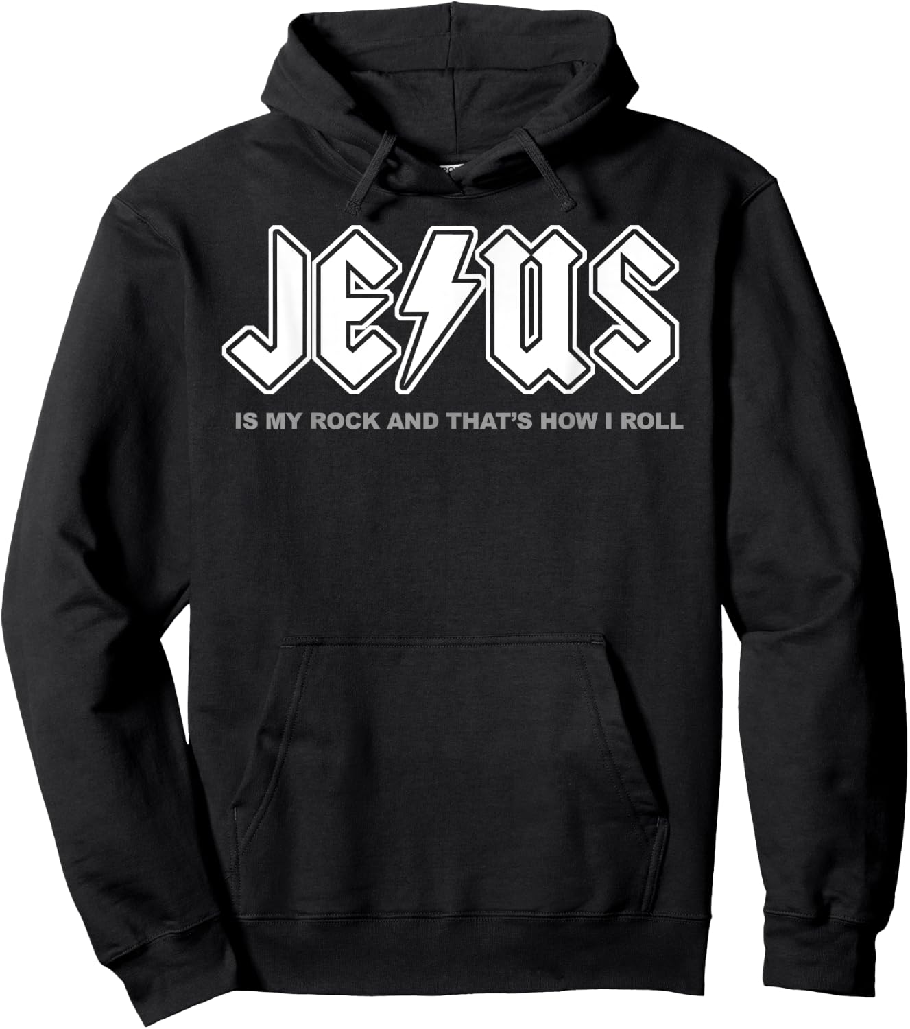 Jesus Is My Rock And That's How I Roll Hoodie - Hoodie | Black