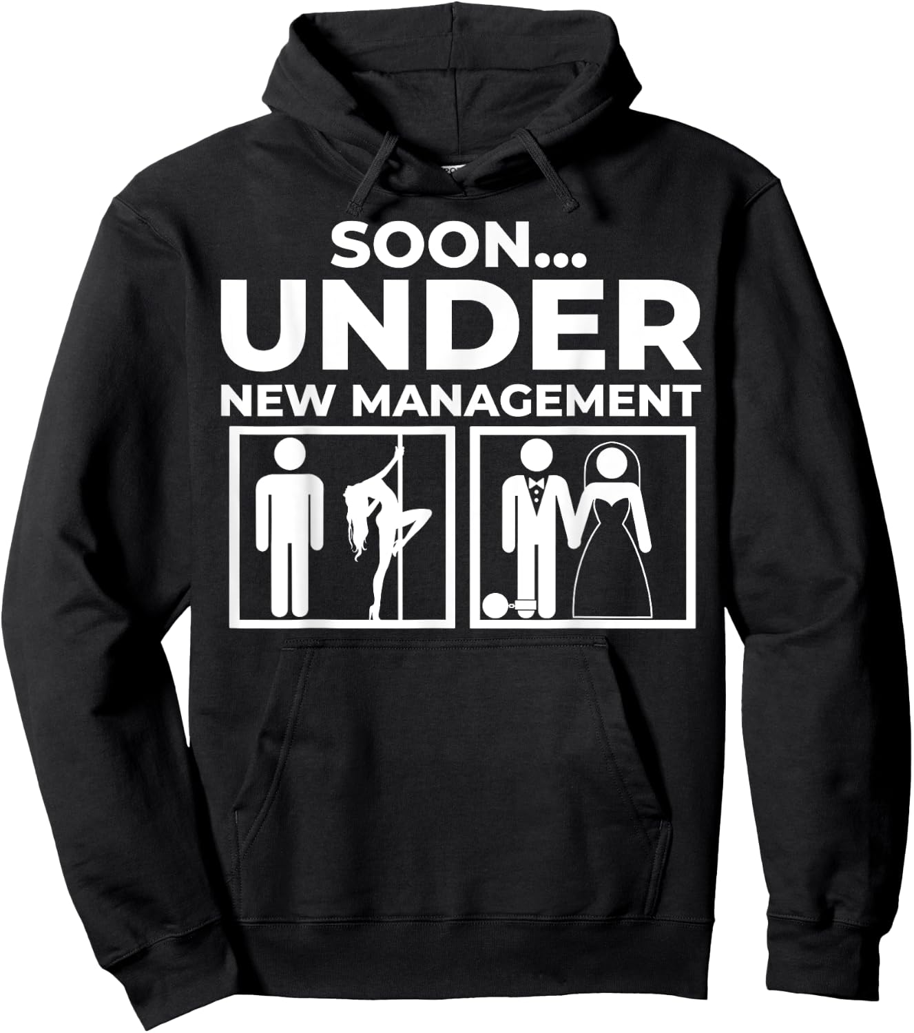 Under New Management Bachelor Party Hoodie - Hoodie | Black