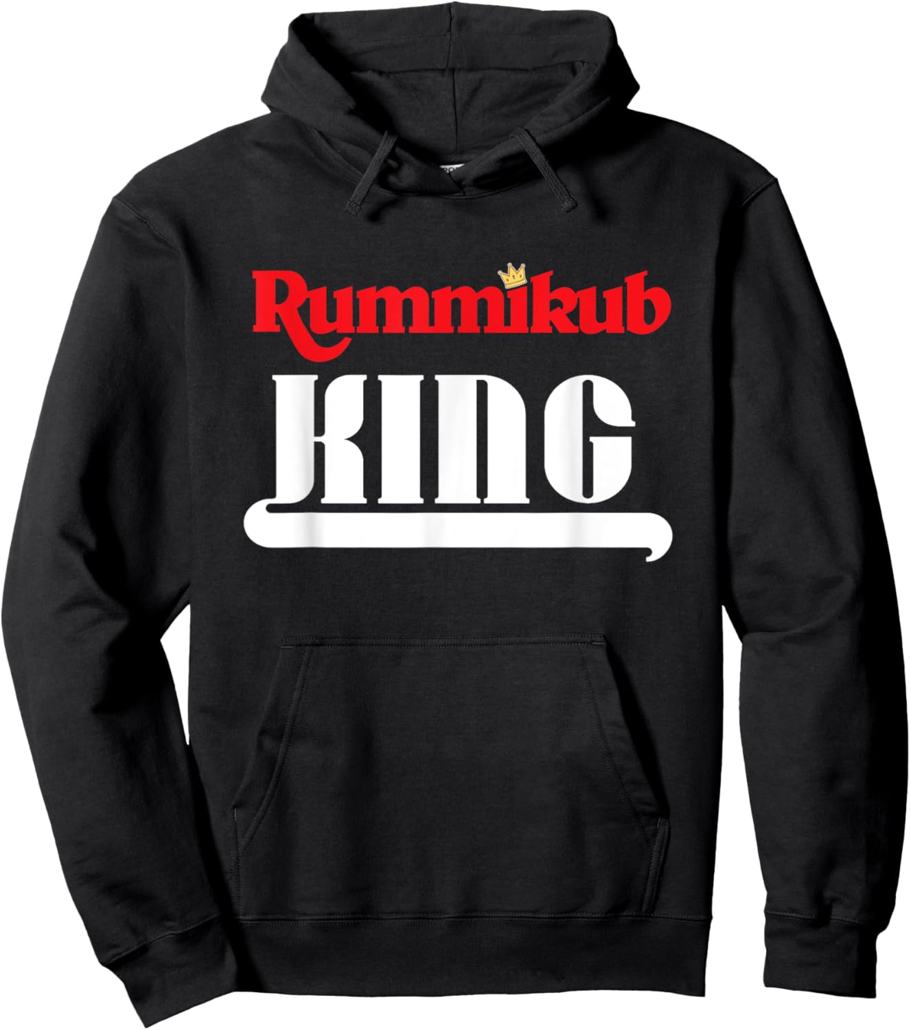 Rummikub King Logo With Royal Crown Hoodie - Hoodie | Black