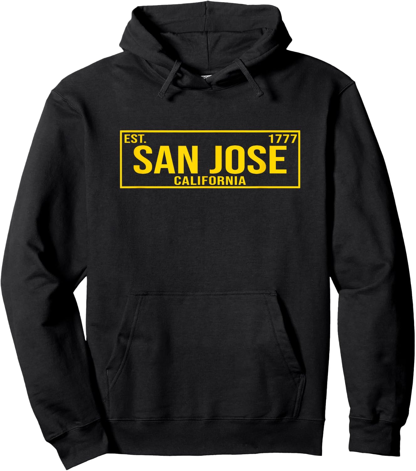 San Jose - California - License Plate Design - Classic Hoodie - Hoodie | Black