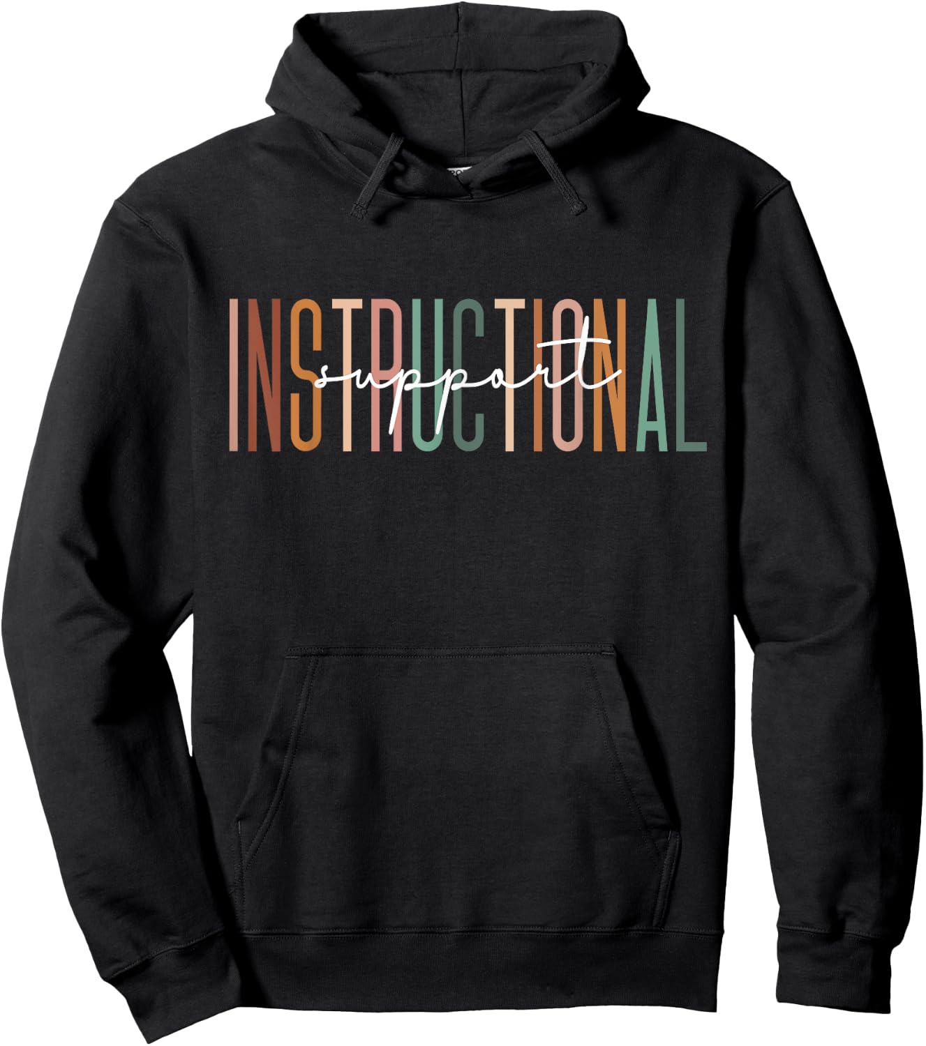 Instructional Support Coach Assistant Team Teacher Student Men Women Hoodie - Hoodie | Black