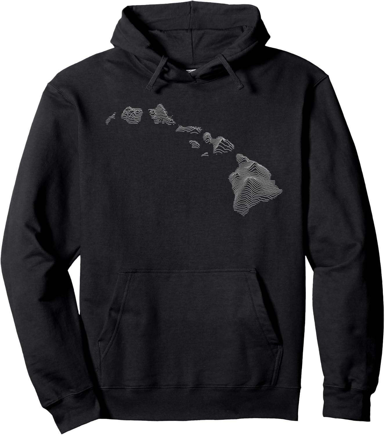 Hawaiian Island Chain Map Hoodie - Hoodie | Black