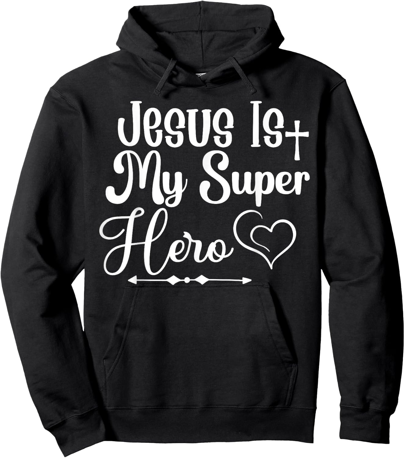 Jesus Is My SuperHero Hoodie - Hoodie | Black
