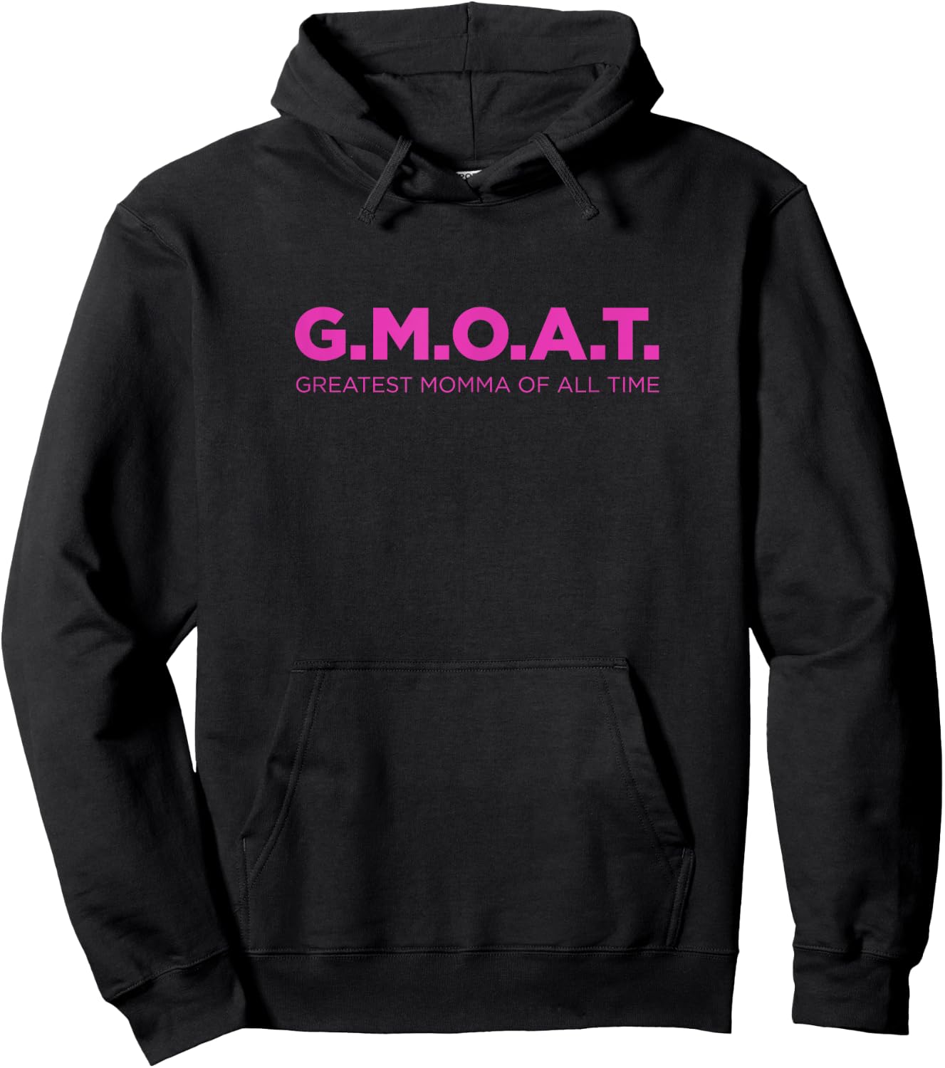 Funny Mother's Day Shirt G.M.O.A.T Shirt for Greatest Momma Hoodie - Hoodie | Black