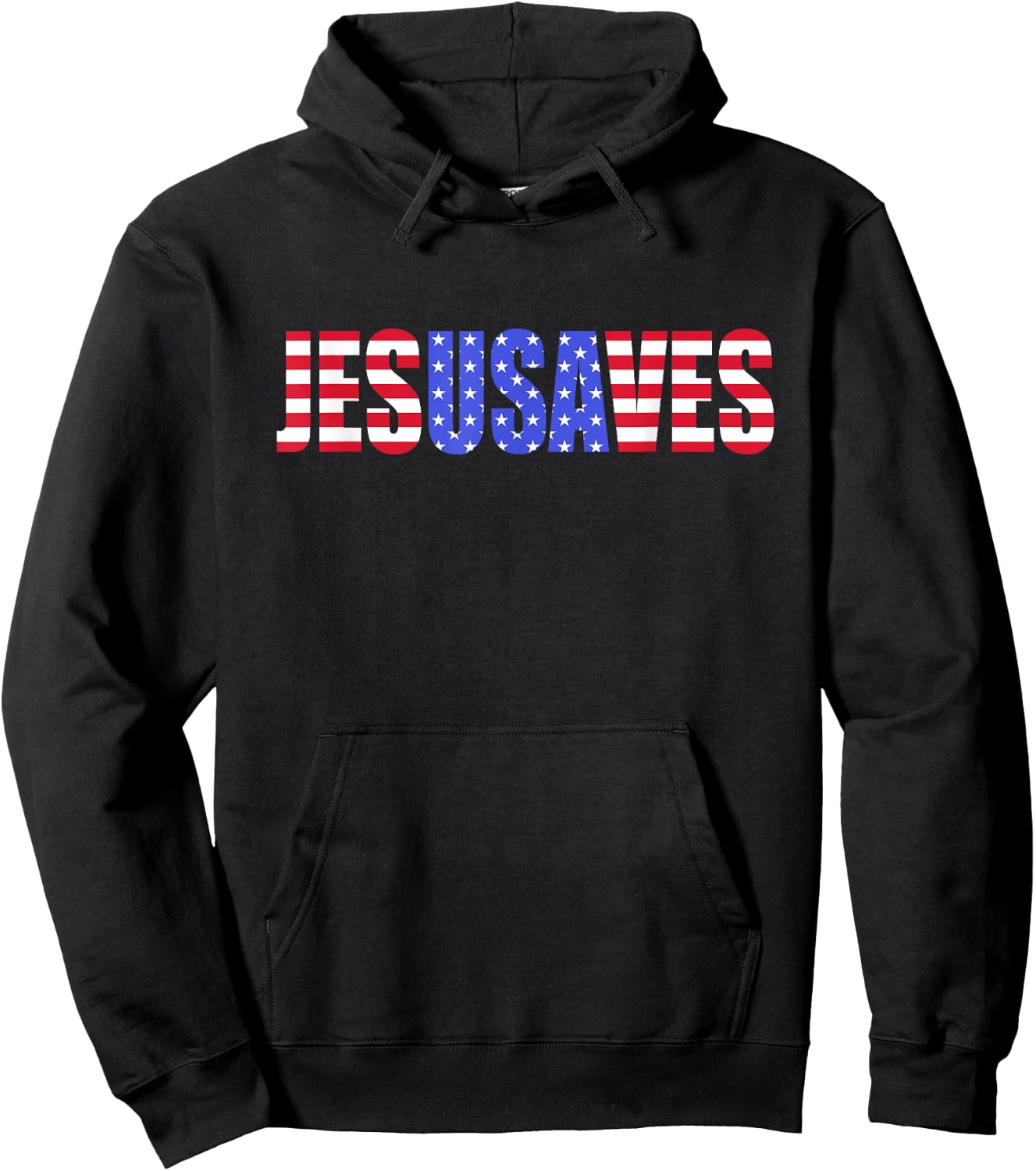 Jesus Saves USA America Patriotic Women Men Hoodie - Hoodie | Black