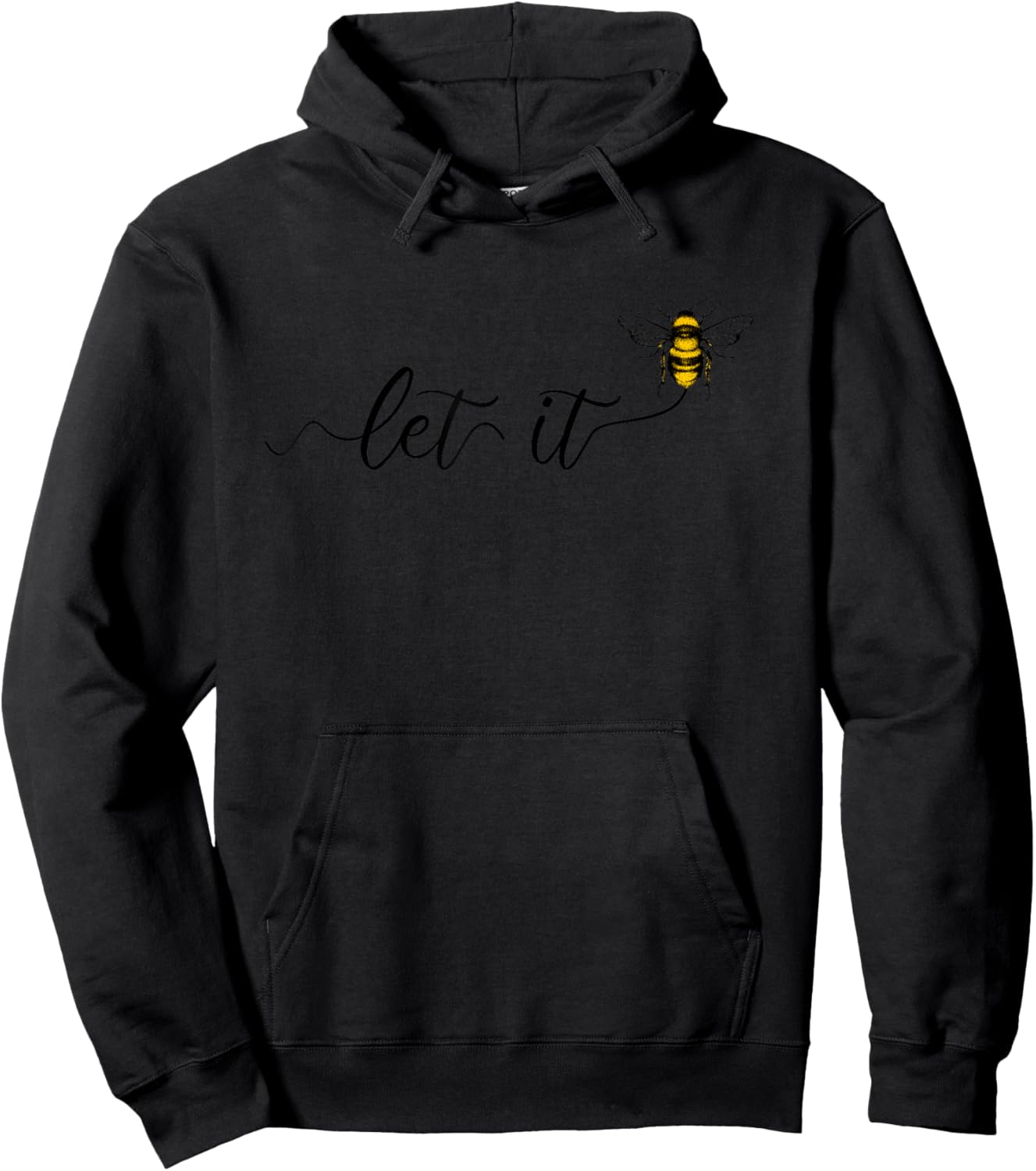 Let It Bee Hand Drawn Cute Bee Beekeeper Line Art Lady Hoodie - Hoodie | Black