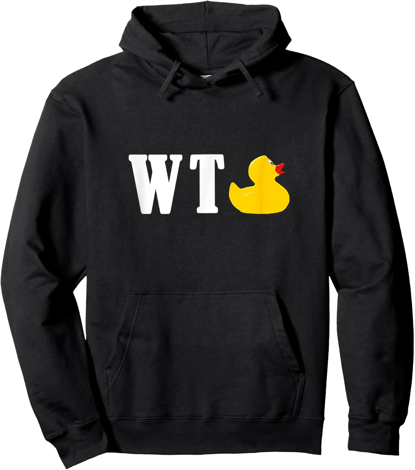 Funny WTF What the Duck Saying Parody Gift Hoodie - Hoodie | Black