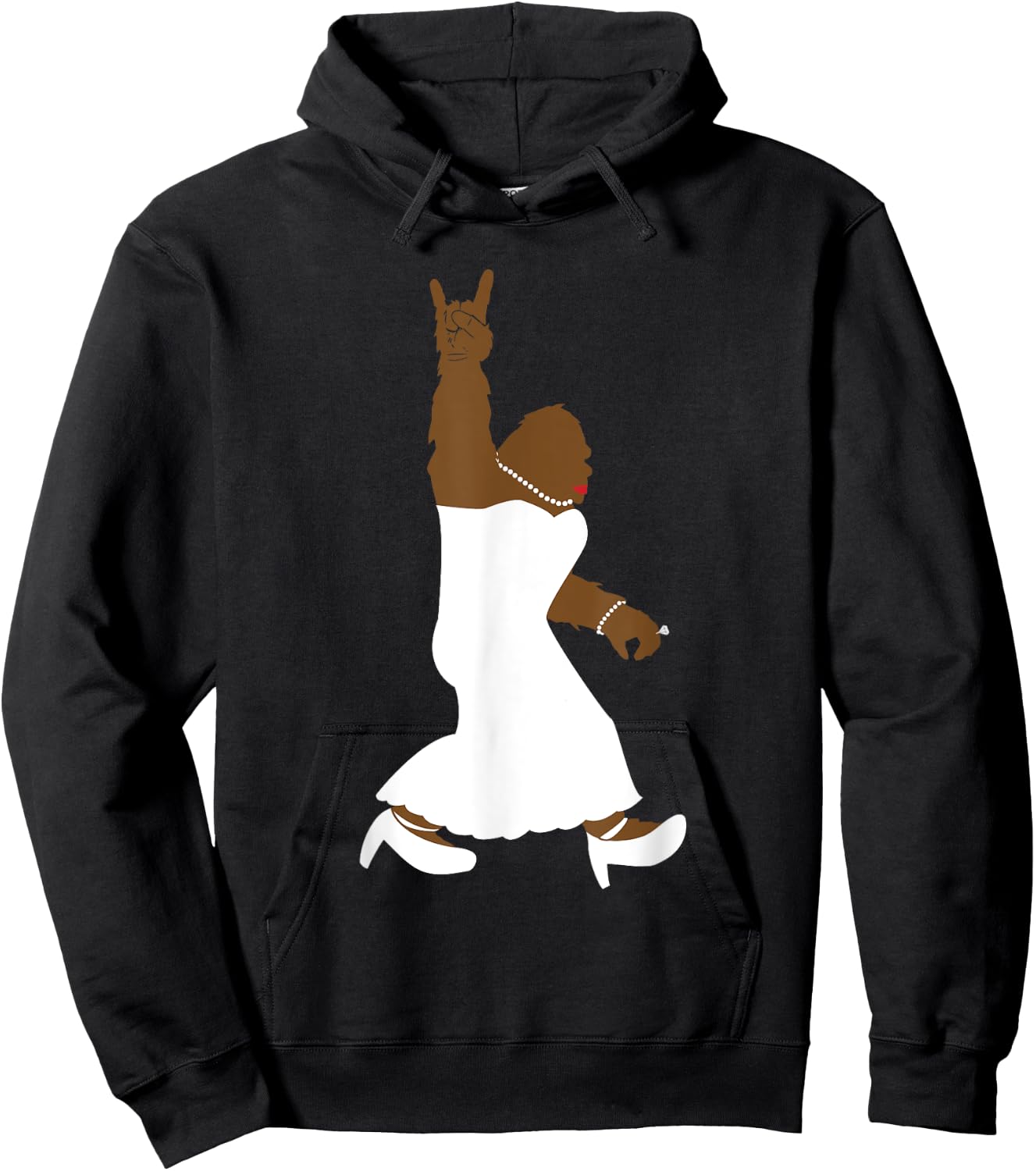 Bigfoot Rock and Roll Bachelorette Party Gift Bride Hoodie - Hoodie | Black