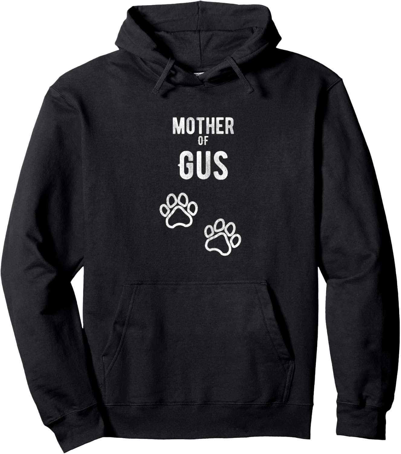 Mother of Gus - Dog Puppy Personalized Name Graphic Women Hoodie - Hoodie | Black