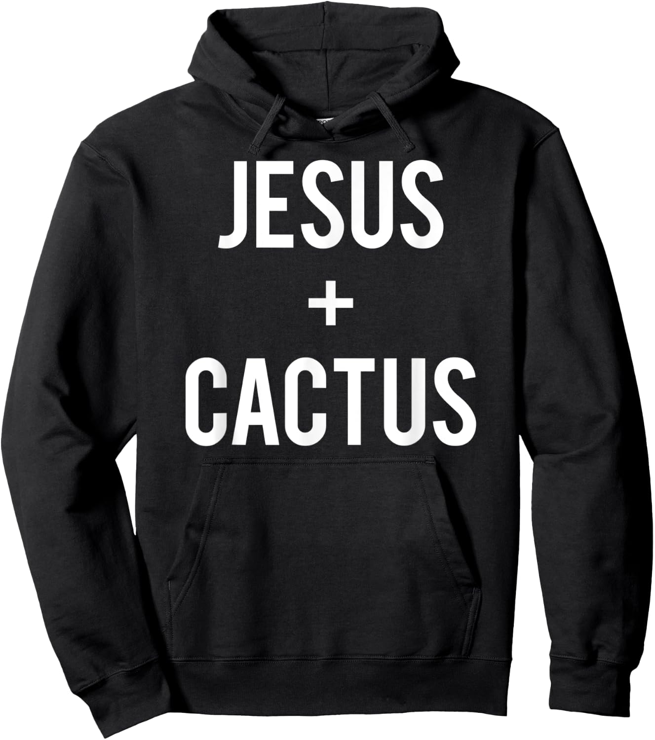 Love Jesus And Cactus Plant Faith Quote Funny Christian Gift Hoodie - Hoodie | Black