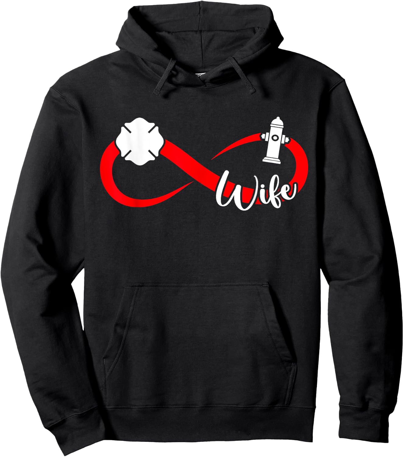 Firefighter Wife Fire Wife Of A Fireman Wife Hoodie - Hoodie | Black