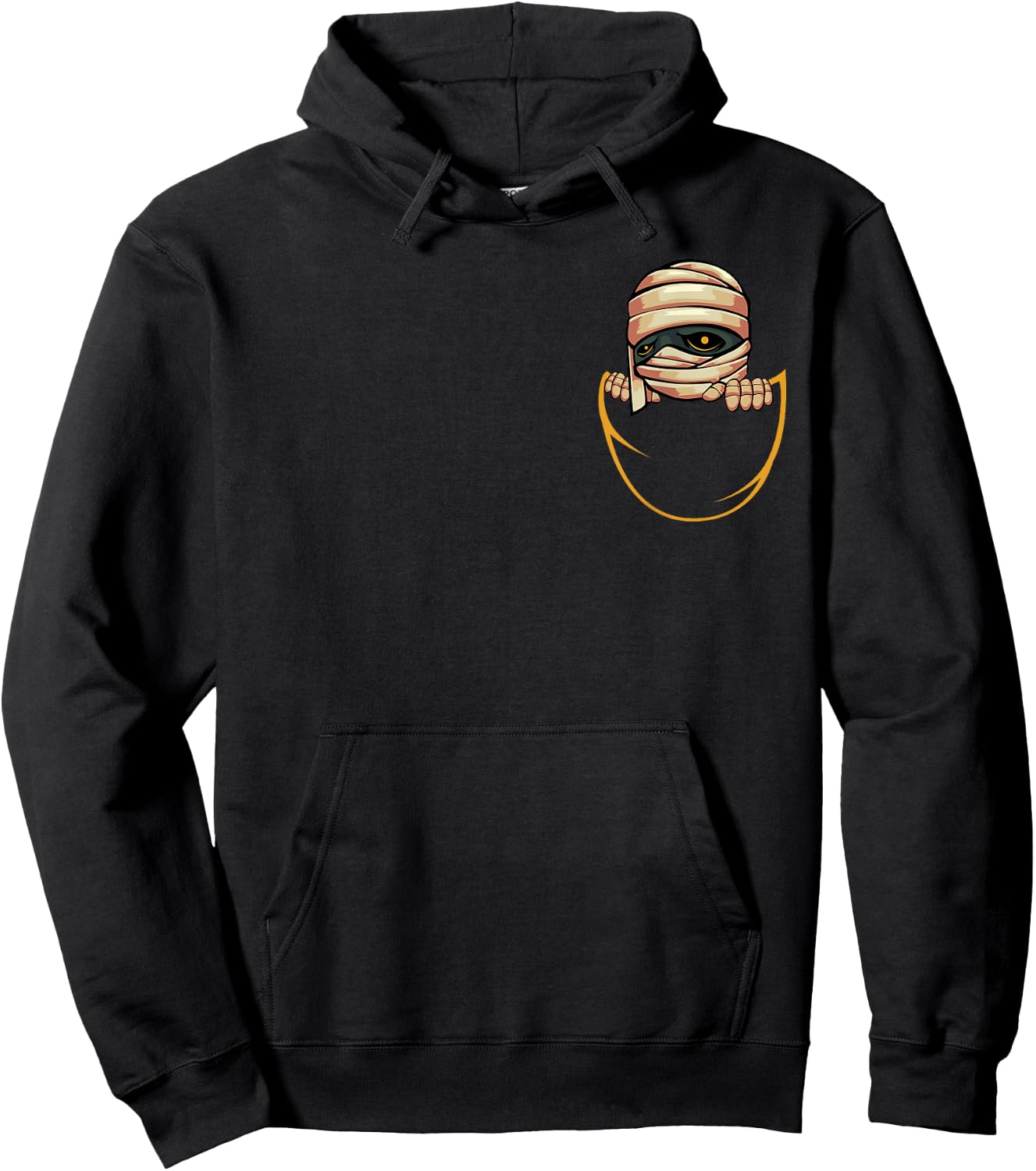 Pocket Mummy Lazy Halloween Costume Funny Monster Hoodie - Hoodie | Black