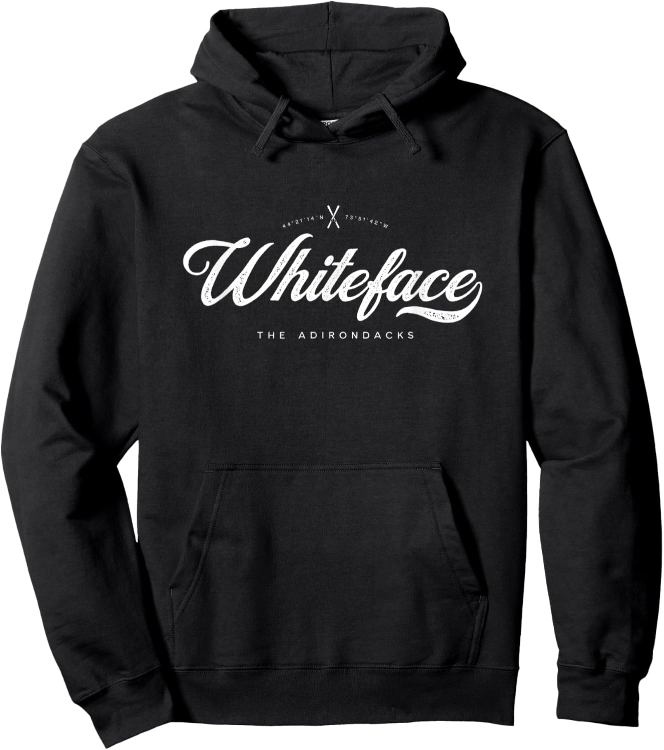 Whiteface Mountain NY Graphic Skis Vintage Retro Hoodie - Hoodie | Black