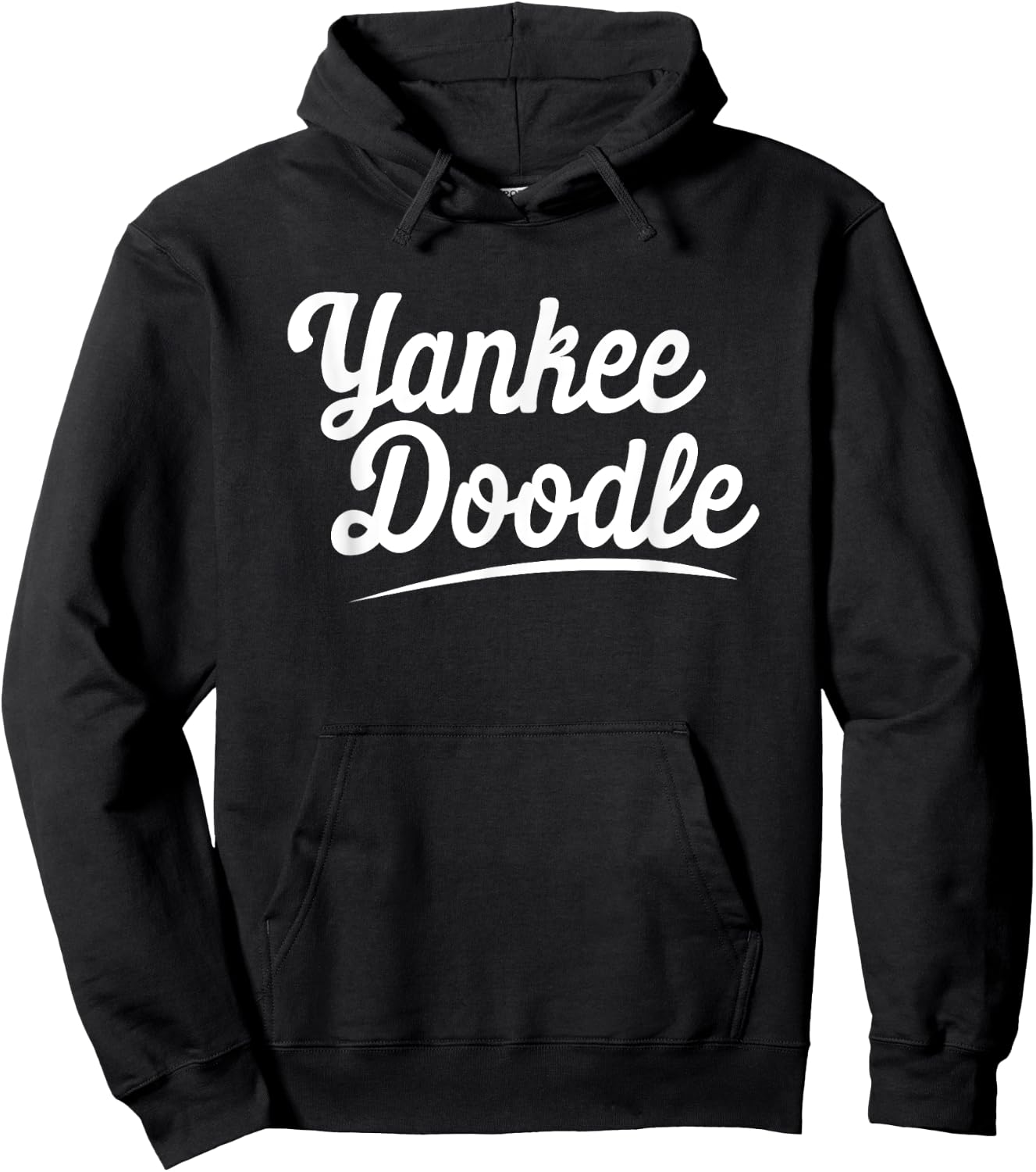 Yankee Doodle Cursive Hoodie - Hoodie | Black