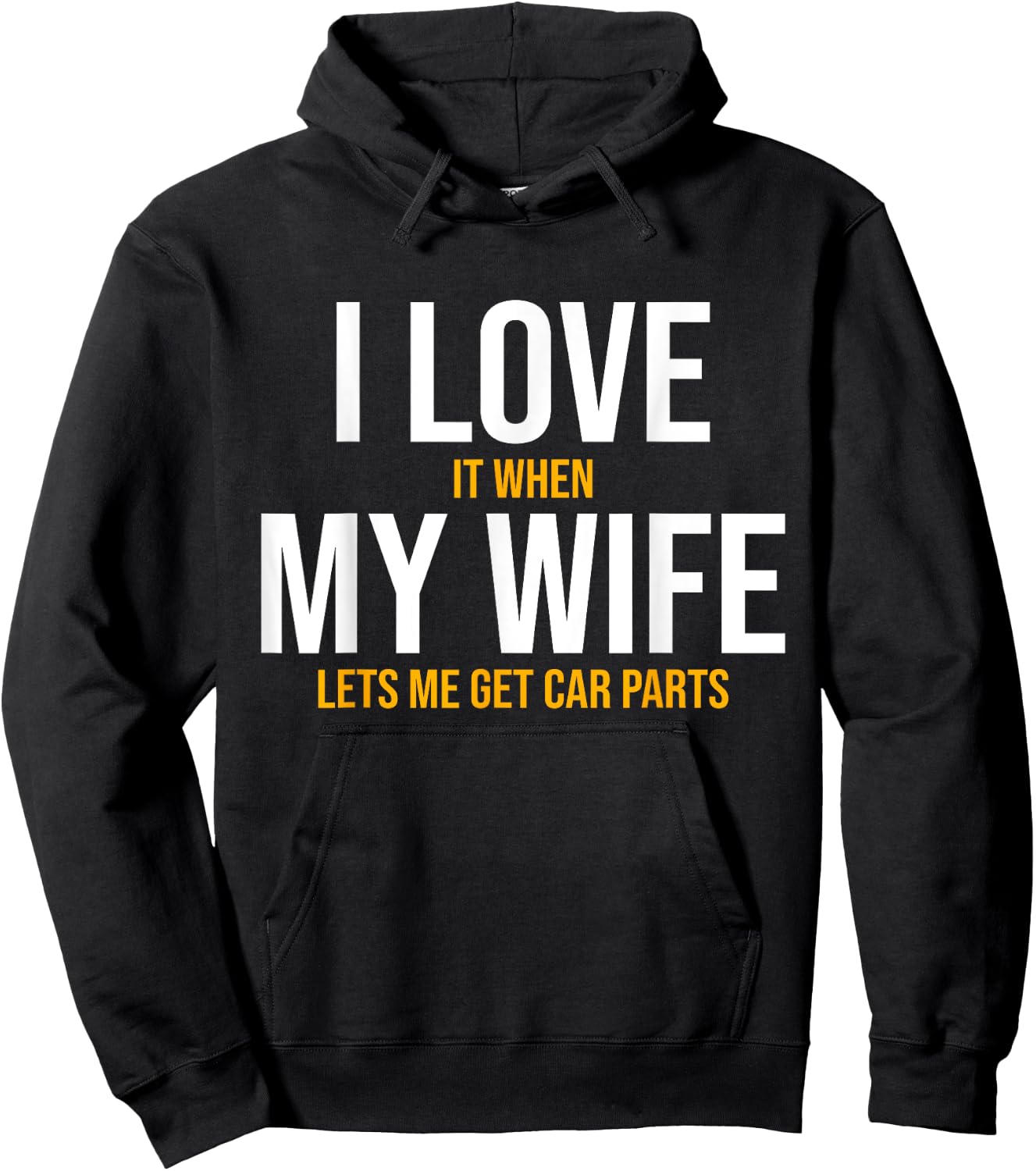 I Love My Wife Car Parts Funny Auto Mechanic Husband Gift Hoodie - Hoodie | Black