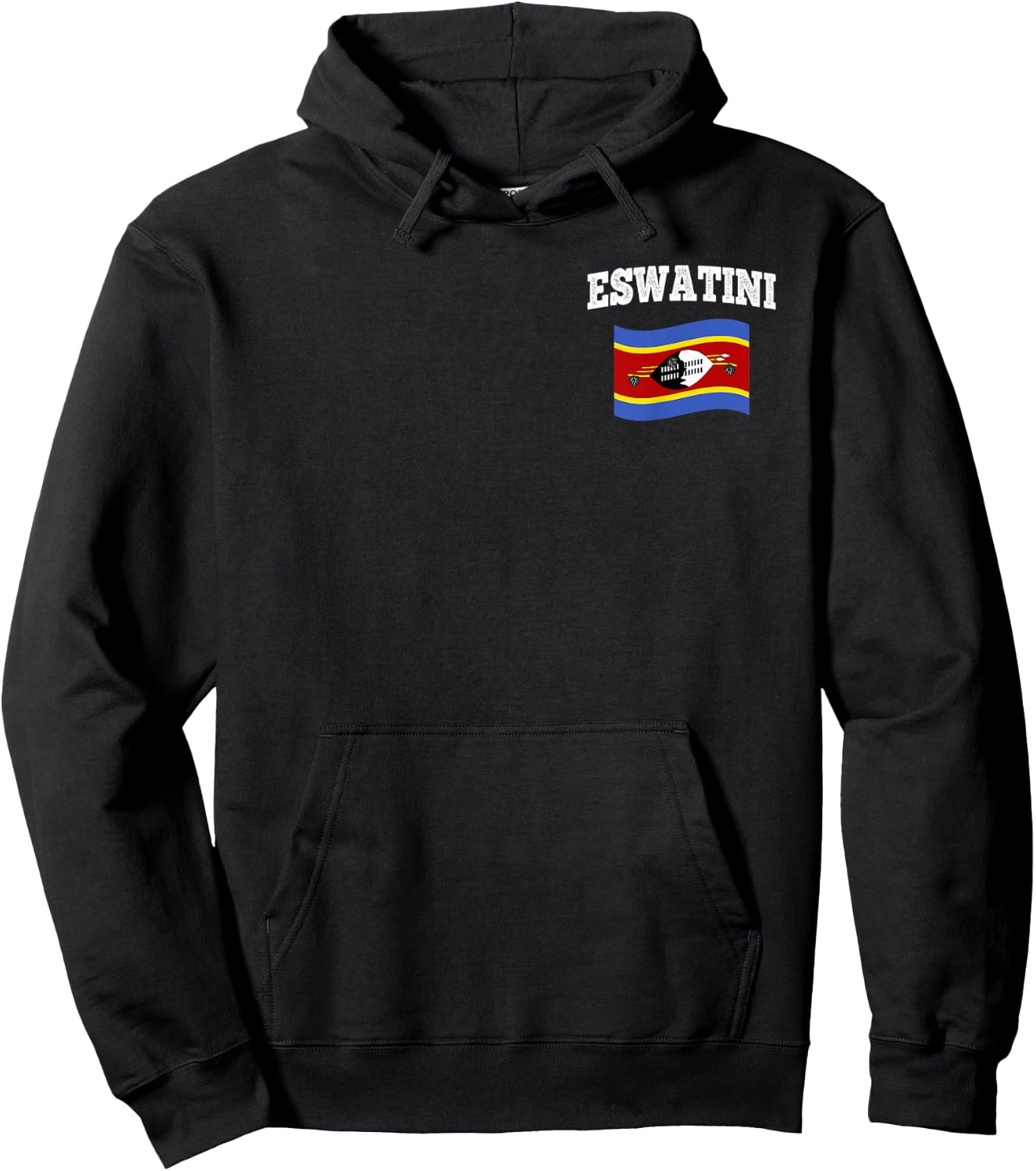 ESWATINI Flag Sport Competition Proud Vacation Souvenir Hoodie - Hoodie | Black