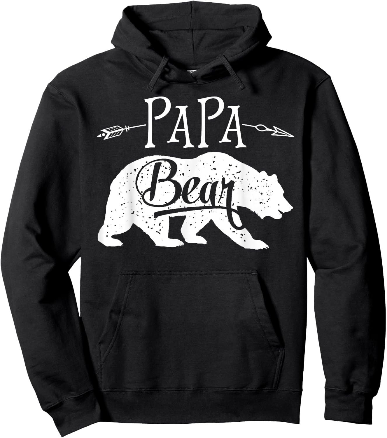 Papa Bear T shirt Fathers Day Family Matching Couple Men Hoodie - Hoodie | Black