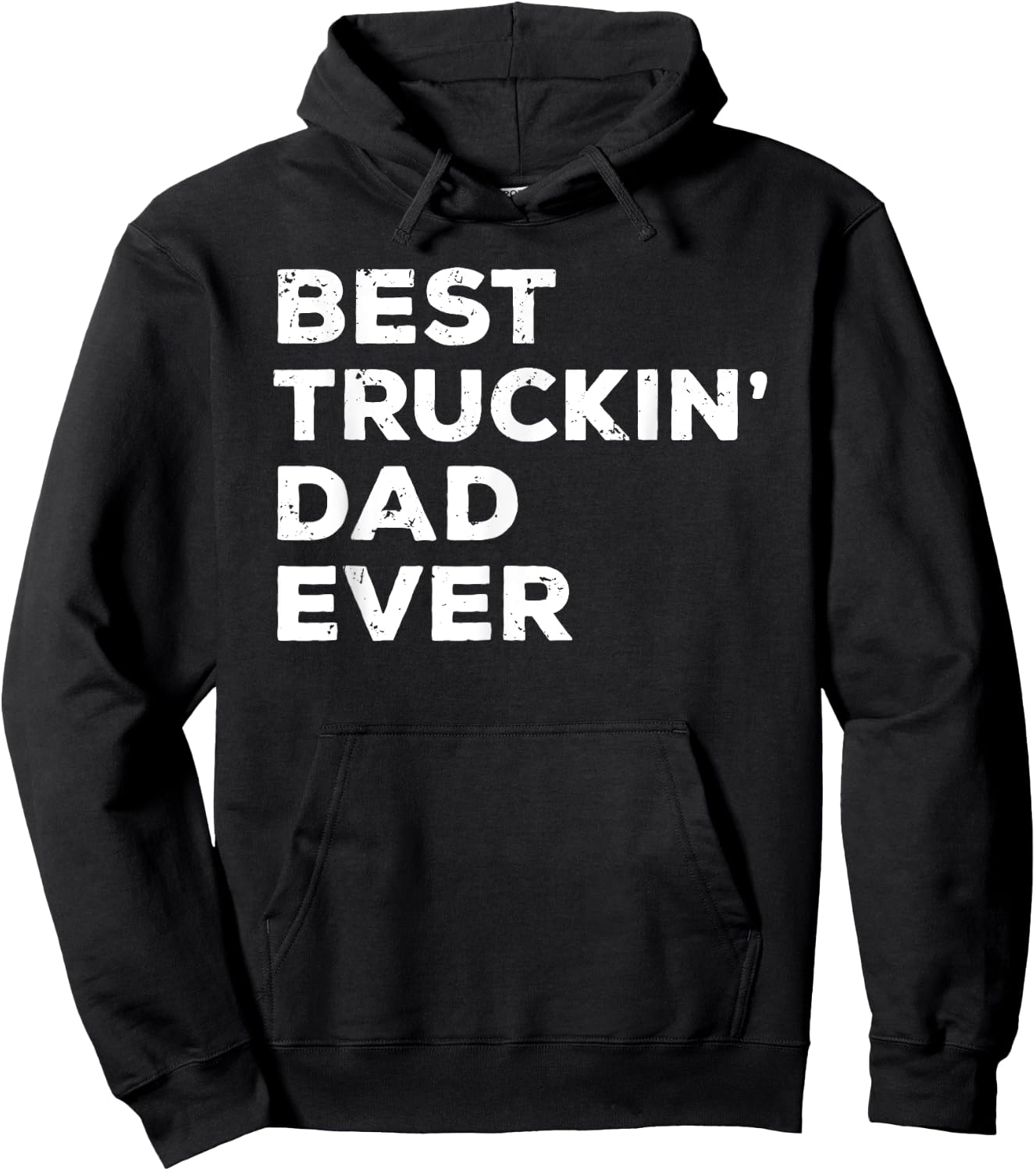 Best Truckin' Dad Ever Truck Driver Father Gift Hoodie - Hoodie | Black